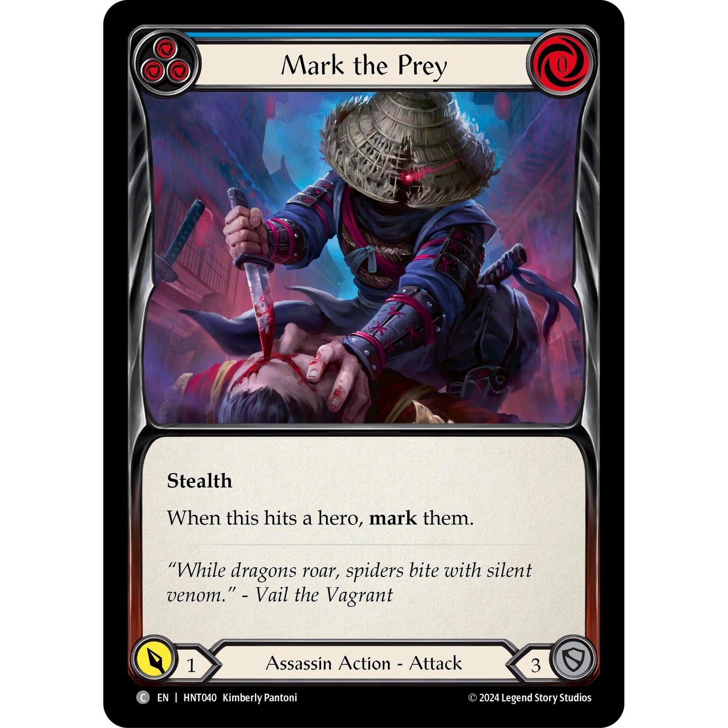 Image for Mark the Prey (Blue) (HNT040) - Flesh and Blood TCG