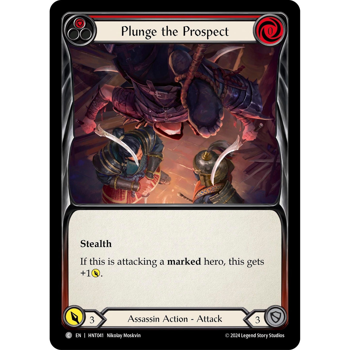 Image for Plunge the Prospect (Red) (HNT041) - Flesh and Blood TCG