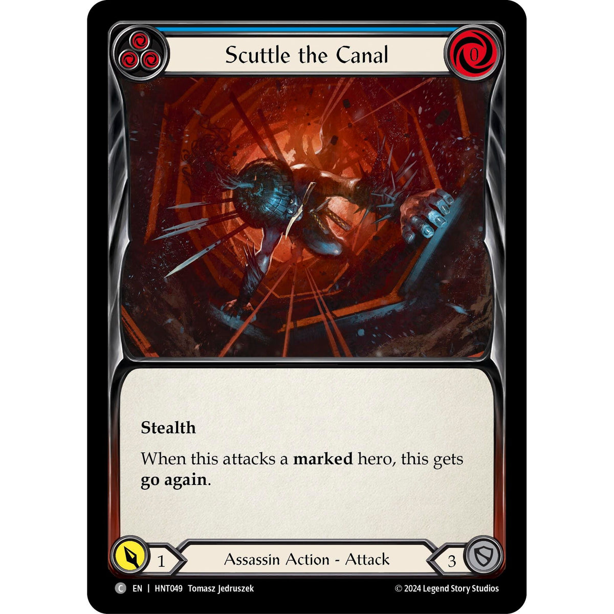 Image for Scuttle the Canal (Blue) (HNT049) - Flesh and Blood TCG