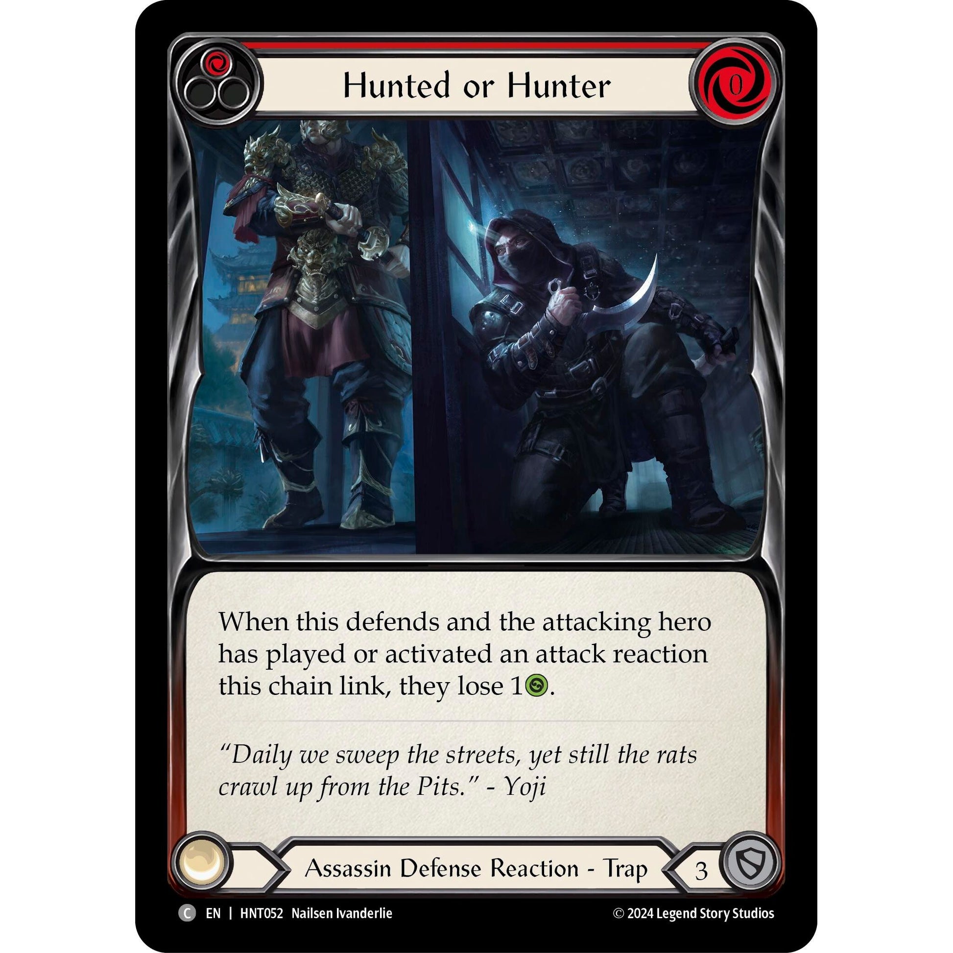 Image for Hunted or Hunter (Red) (HNT052) - Flesh and Blood TCG
