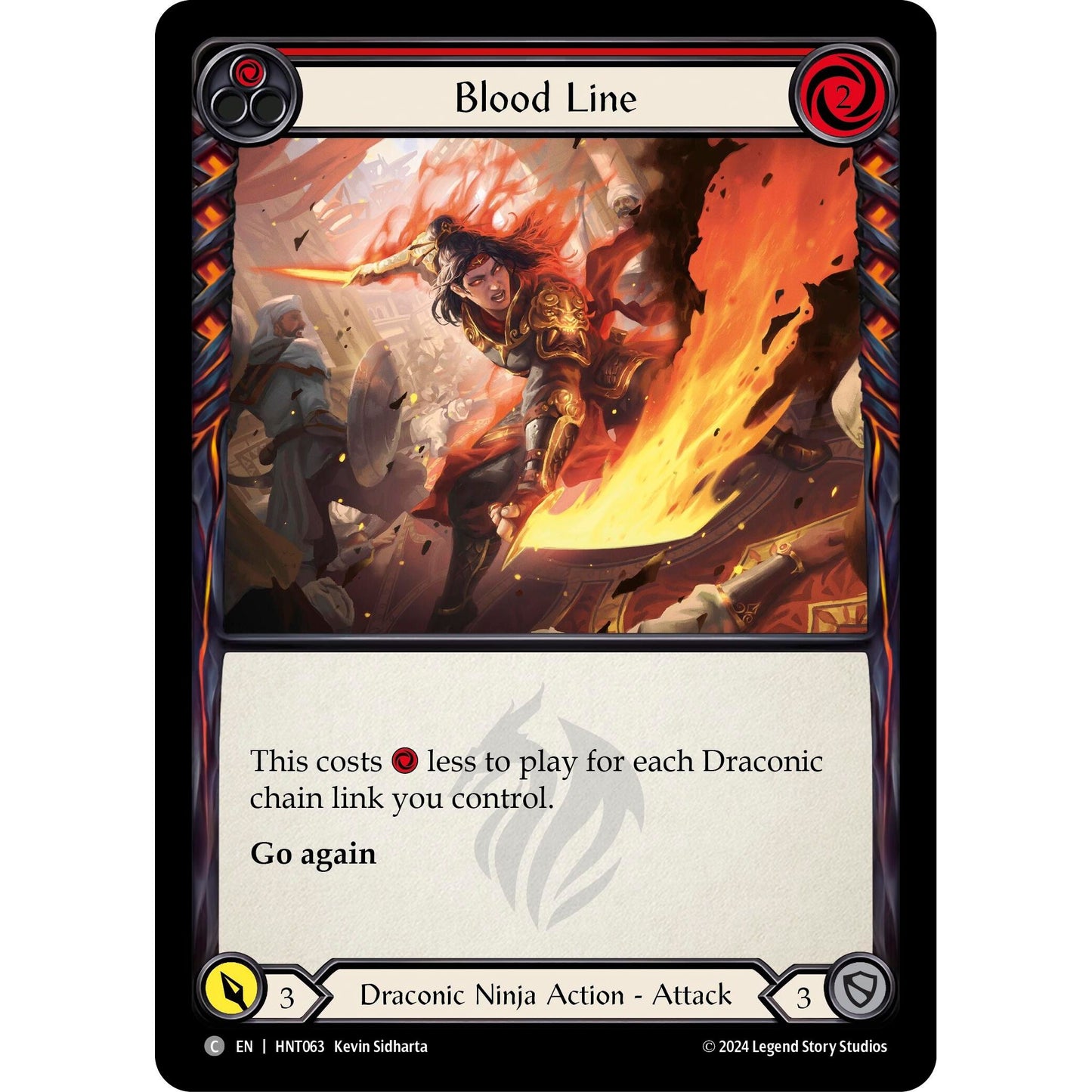 Image for Blood Line (Red) (HNT063) - Flesh and Blood TCG