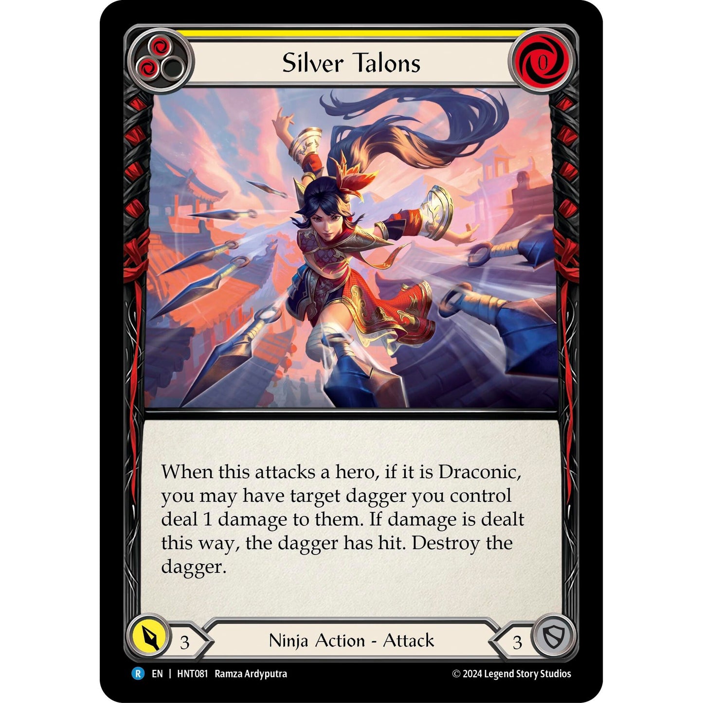 Image for Silver Talons (Yellow) (HNT081) - Flesh and Blood TCG