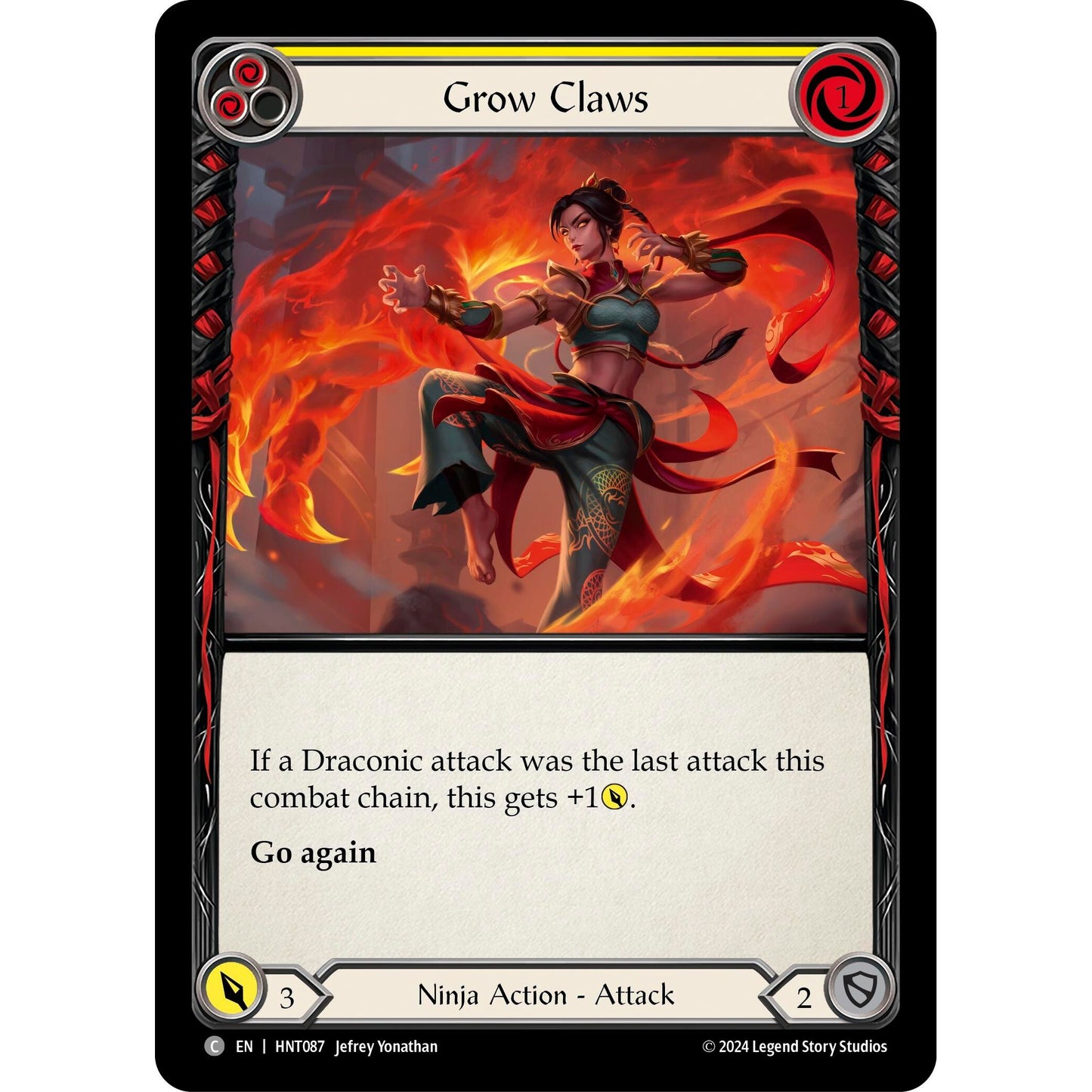 Image for Grow Claws (Yellow) (HNT087) - Flesh and Blood TCG