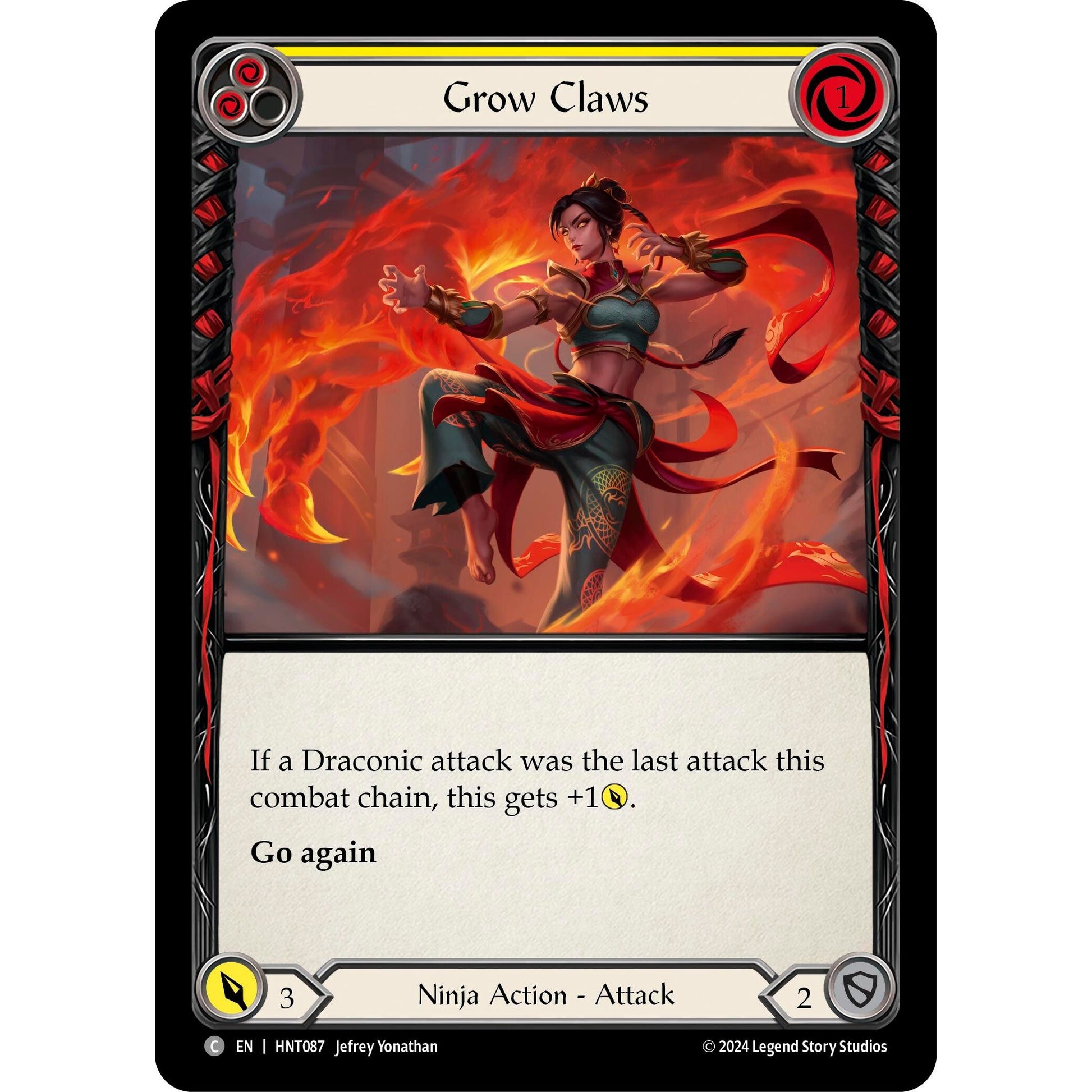 Image for Grow Claws (Yellow) (HNT087) - Flesh and Blood TCG