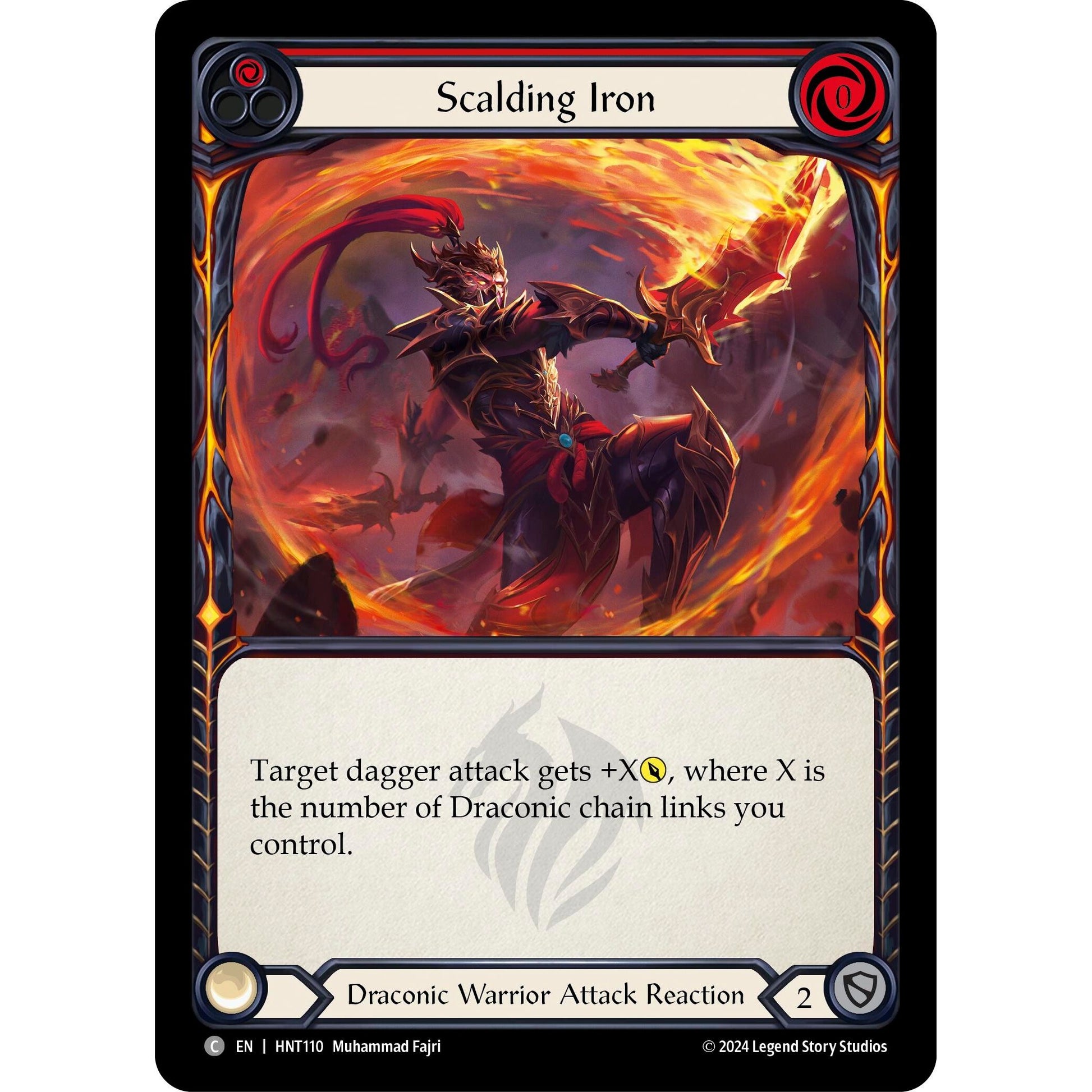 Image for Scalding Iron (Red) (HNT110) - Flesh and Blood TCG