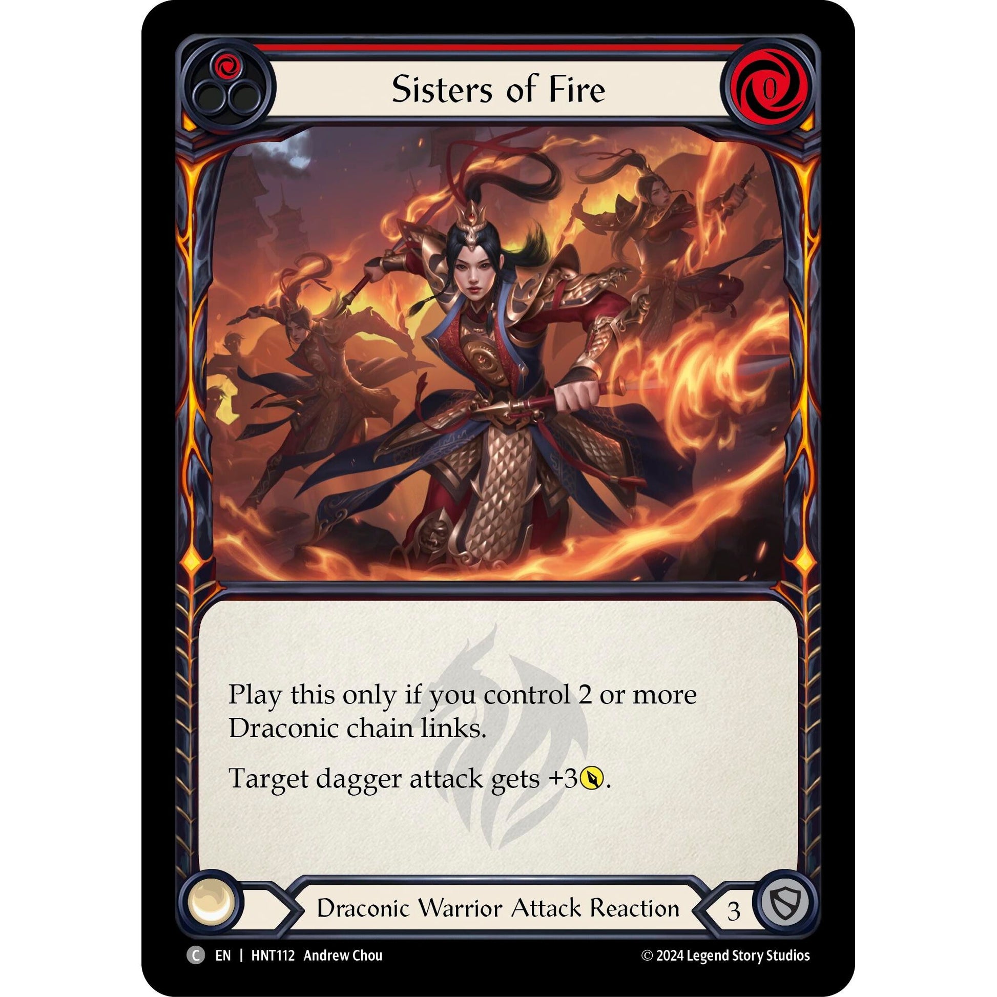 Image for Sisters of Fire (Red) (HNT112) - Flesh and Blood TCG