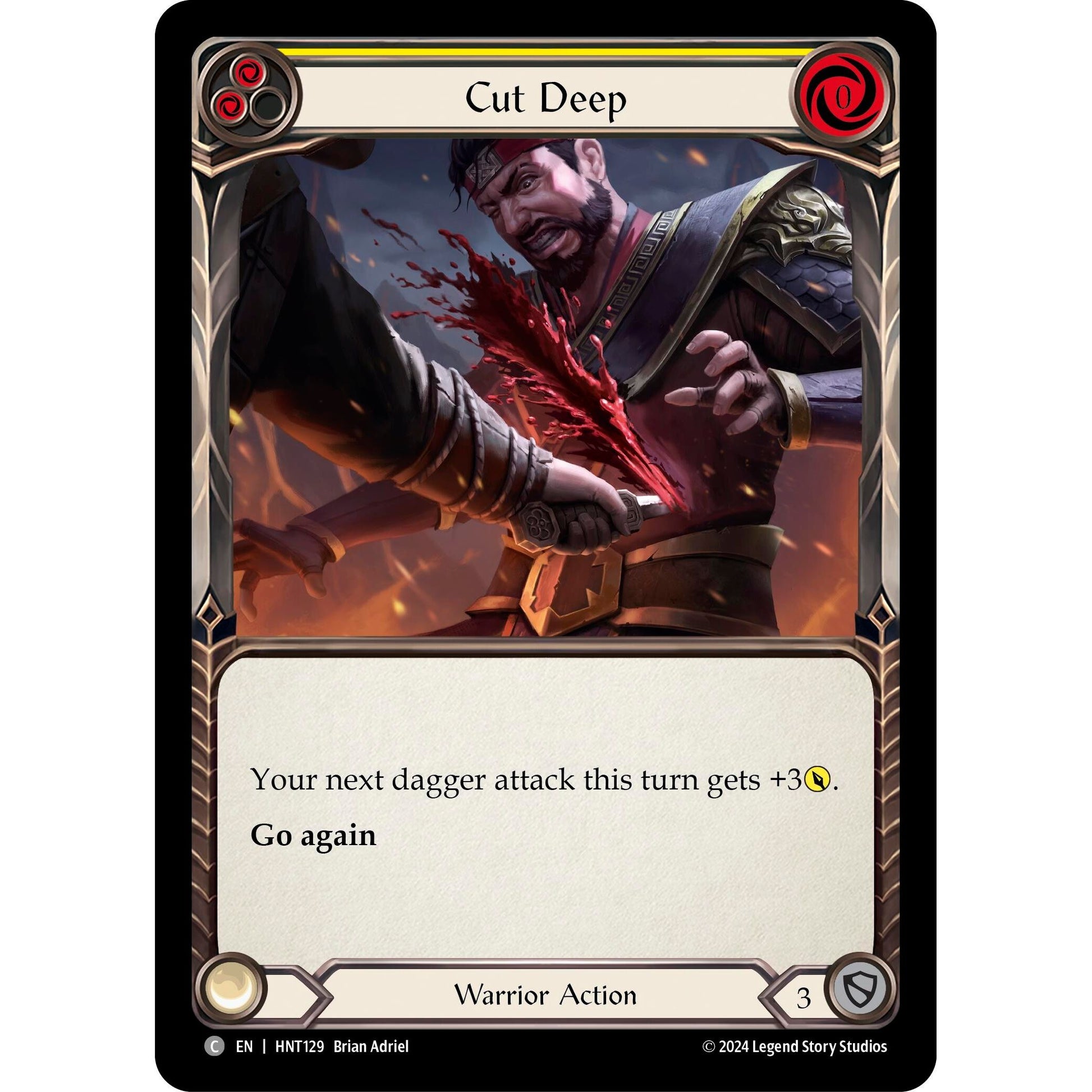 Image for Cut Deep (Yellow) (HNT129) - Flesh and Blood TCG