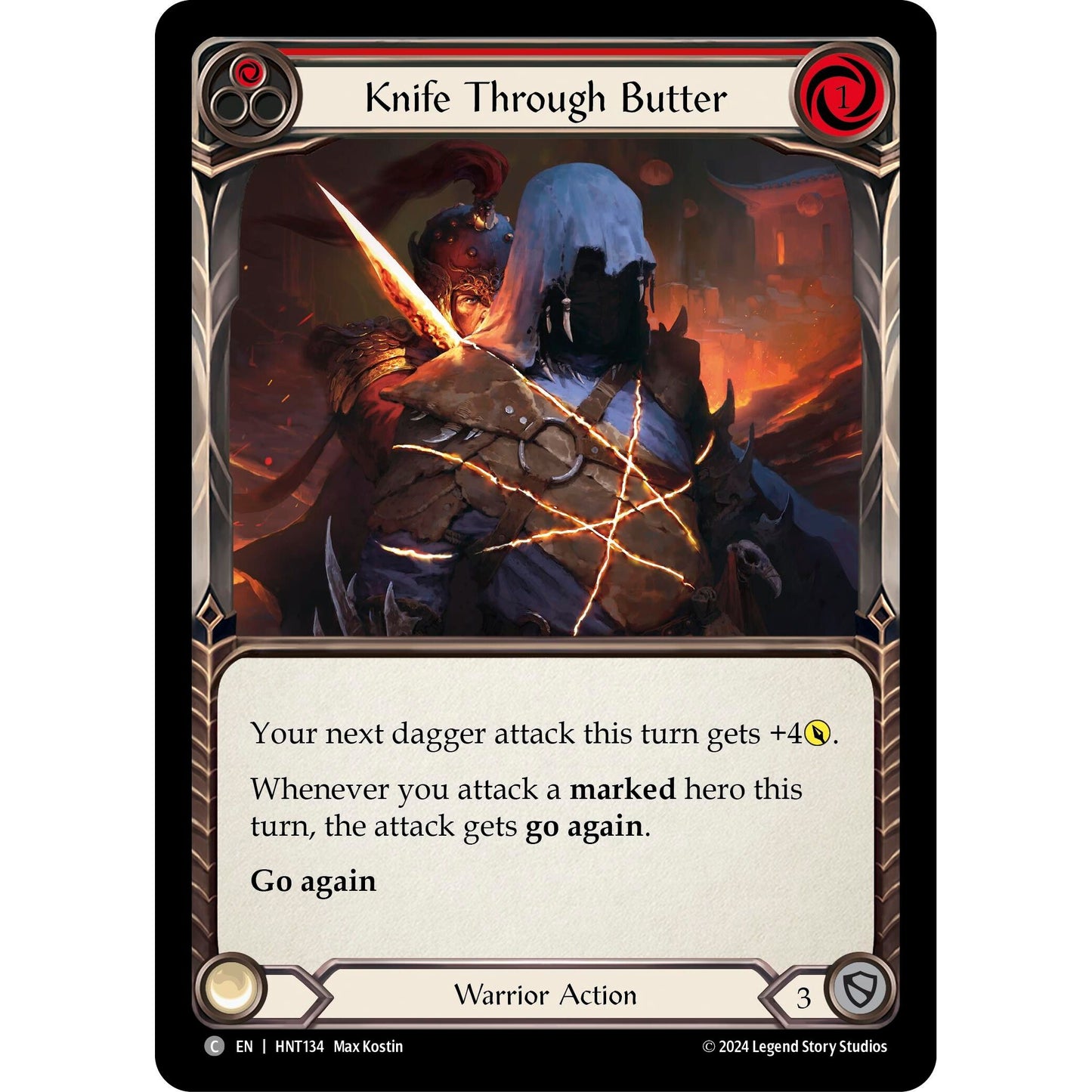 Image for Knife through Butter (Red) (HNT134) - Flesh and Blood TCG