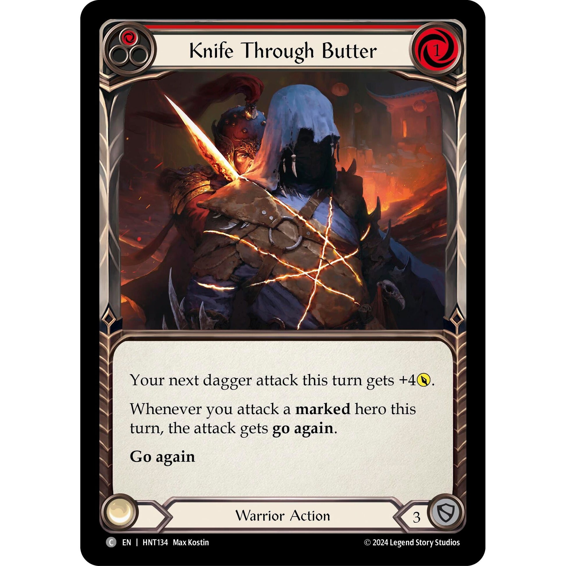 Image for Knife through Butter (Red) (HNT134) - Flesh and Blood TCG