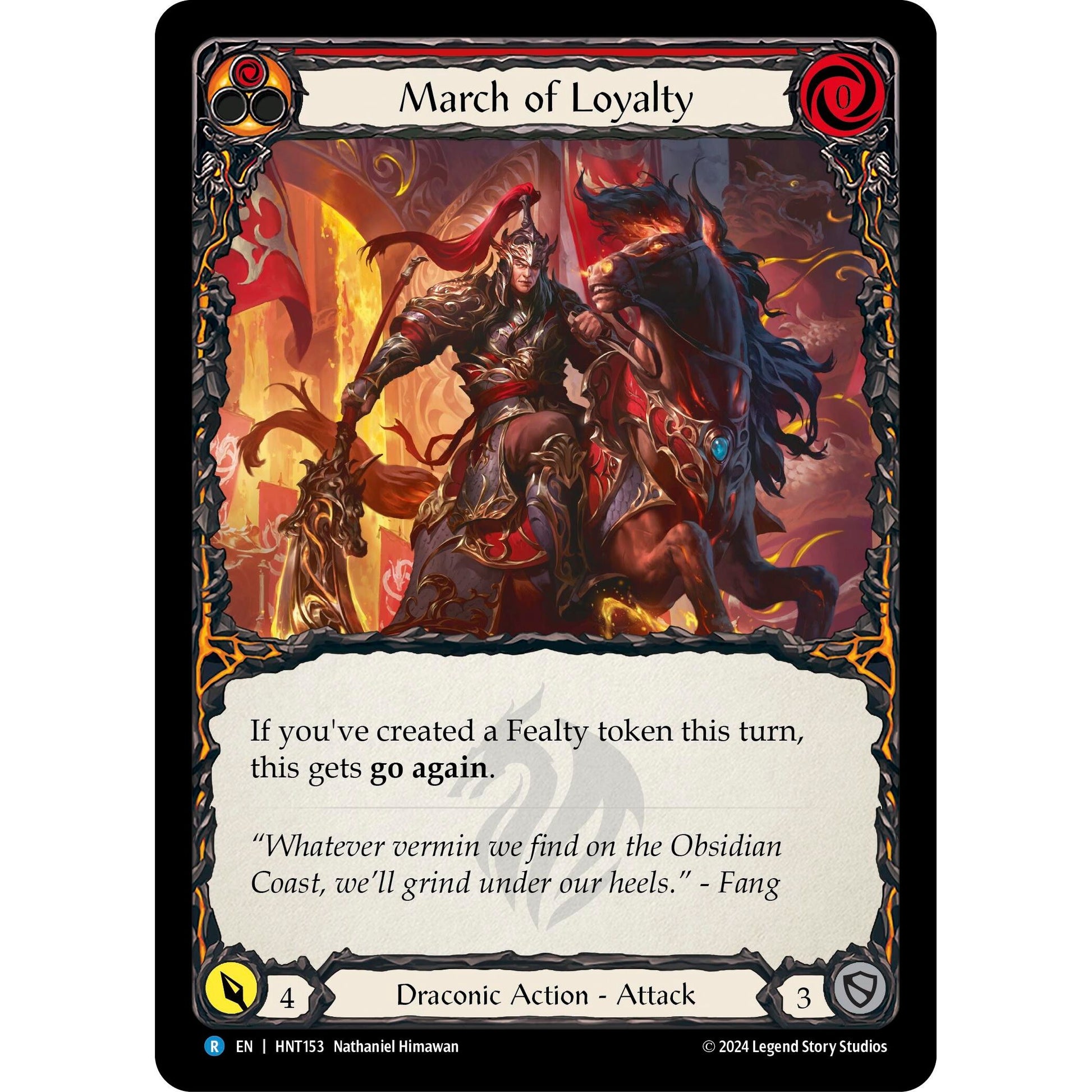 Image for March of Loyalty (Red) (HNT153) - Flesh and Blood TCG