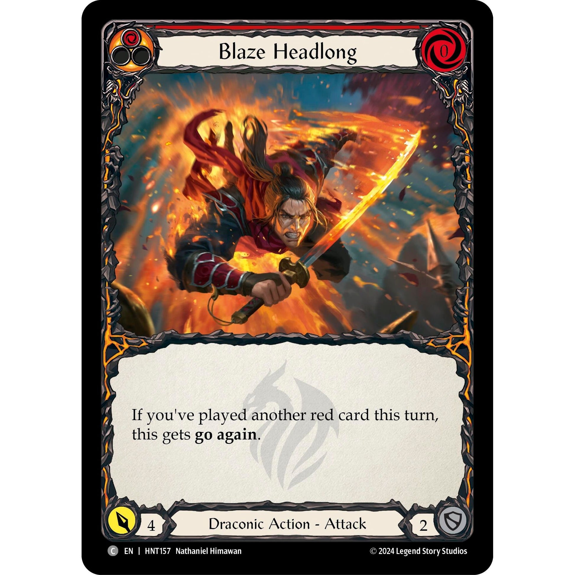 Image for Blaze Headlong (Red) (HNT157) - Flesh and Blood TCG