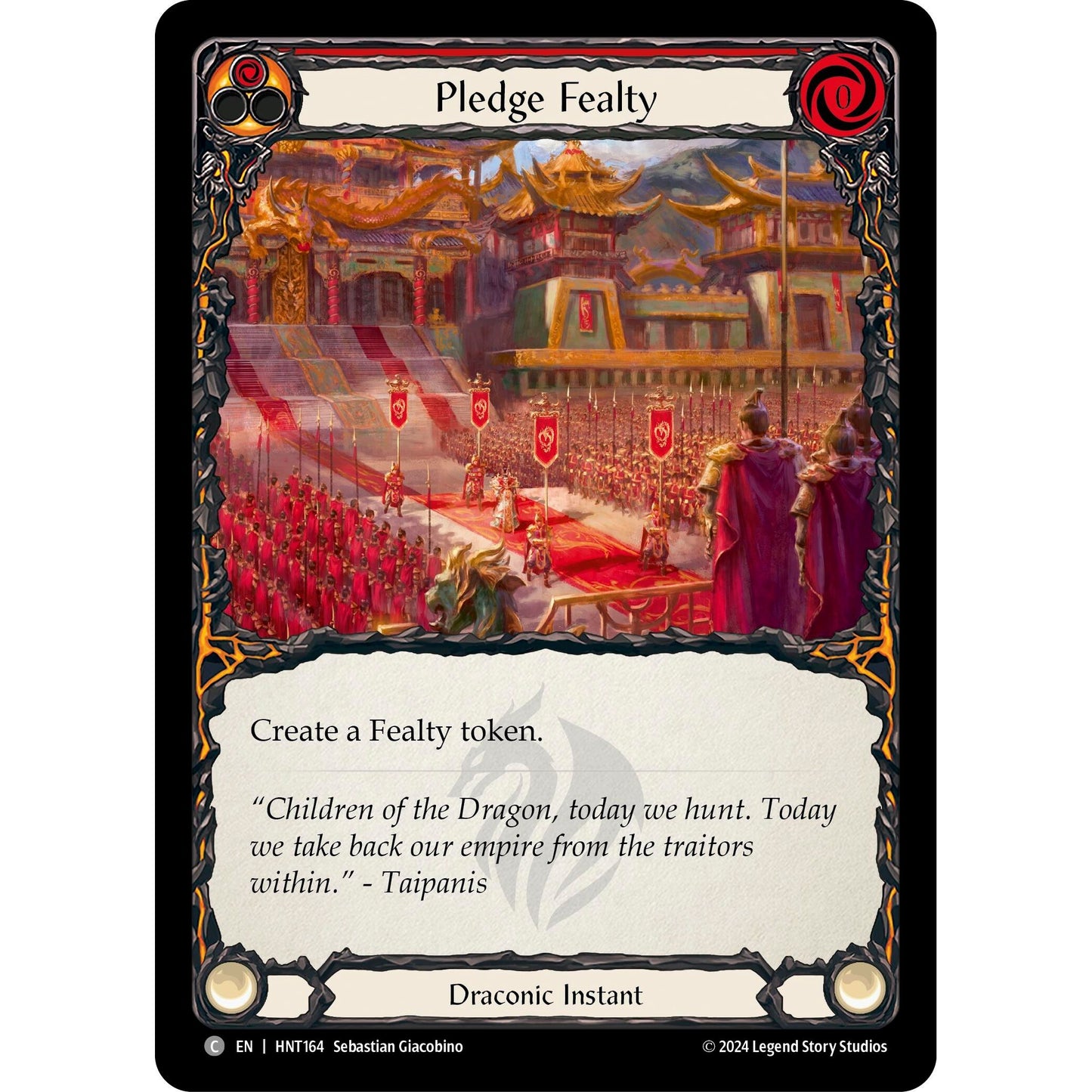 Image for Pledge Fealty (Red) (HNT164) - Flesh and Blood TCG