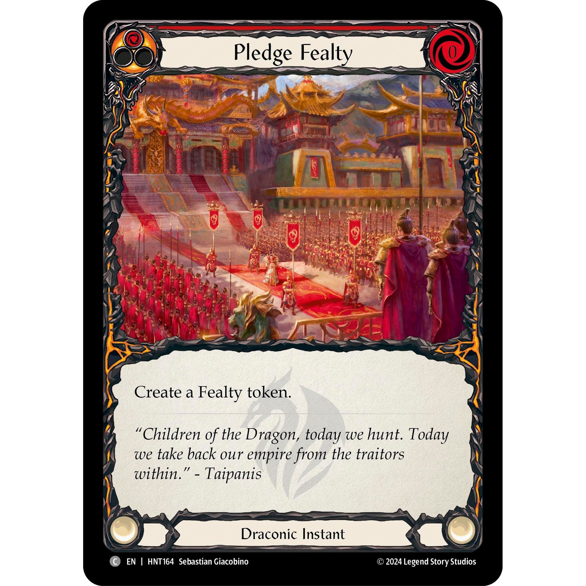 Image for Pledge Fealty (Red) (HNT164) - Flesh and Blood TCG