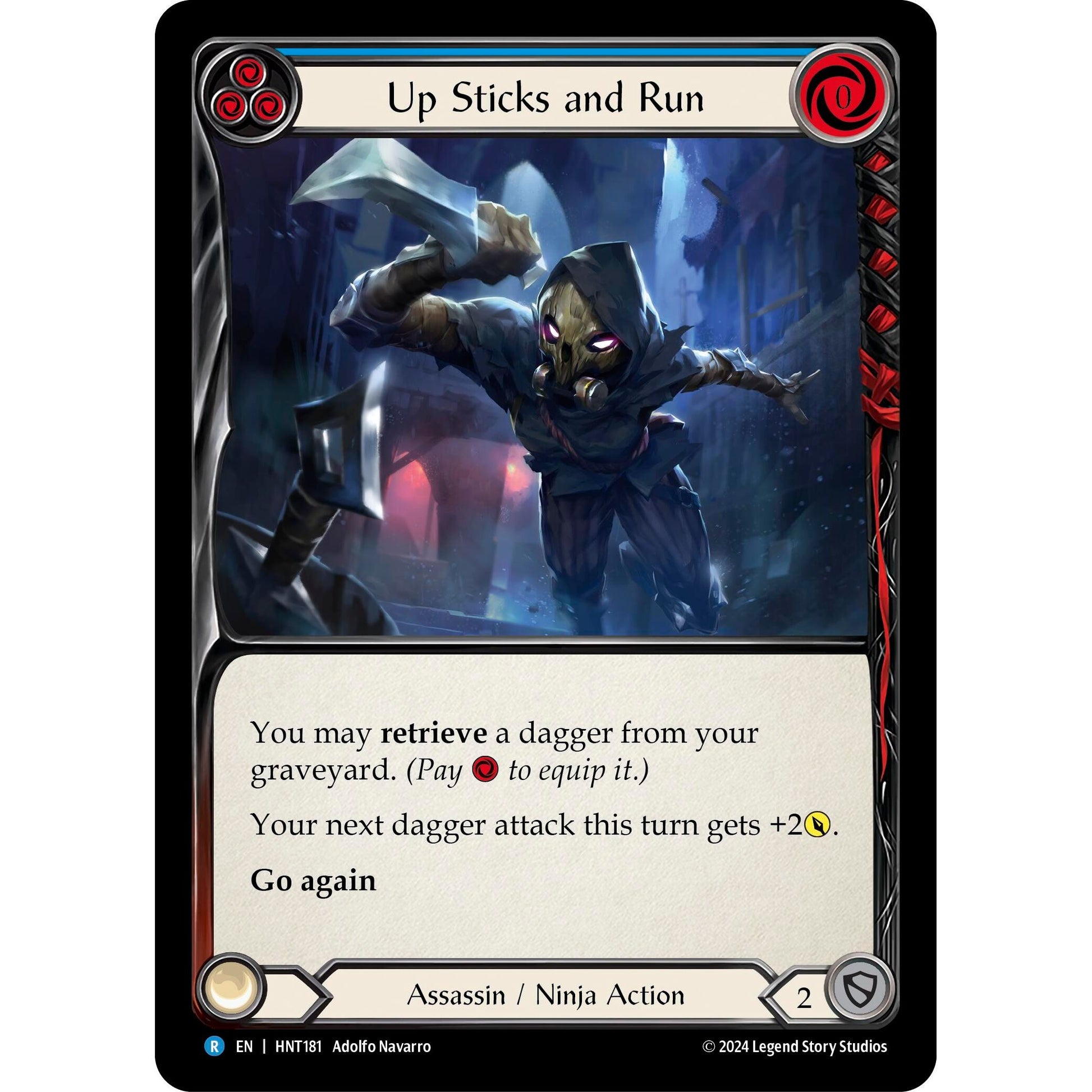 Image for Up Sticks and Run (Blue) (HNT181) - Flesh and Blood TCG
