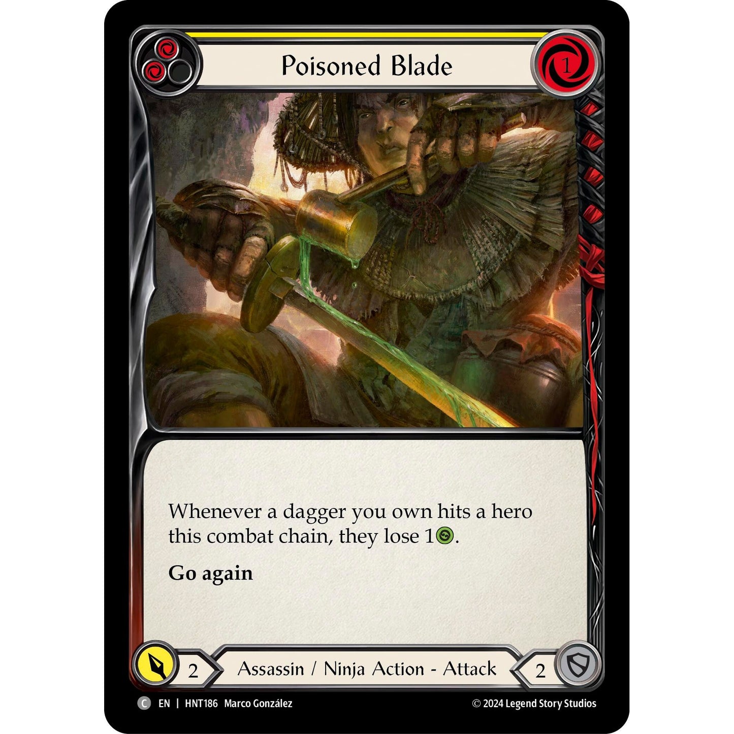 Image for Poisoned Blade (Yellow) (HNT186) - Flesh and Blood TCG
