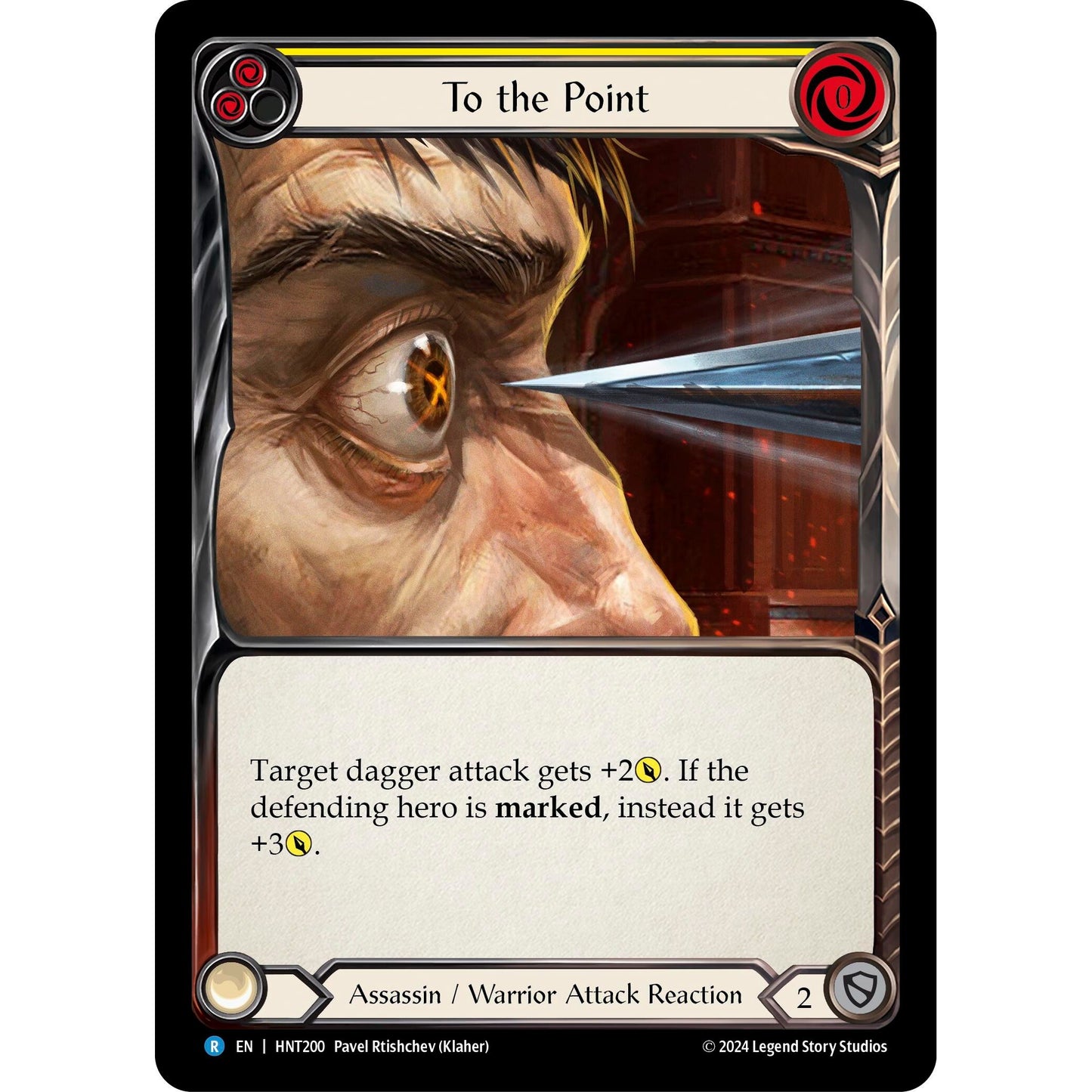 Image for To the Point (Yellow) (HNT200) - Flesh and Blood TCG