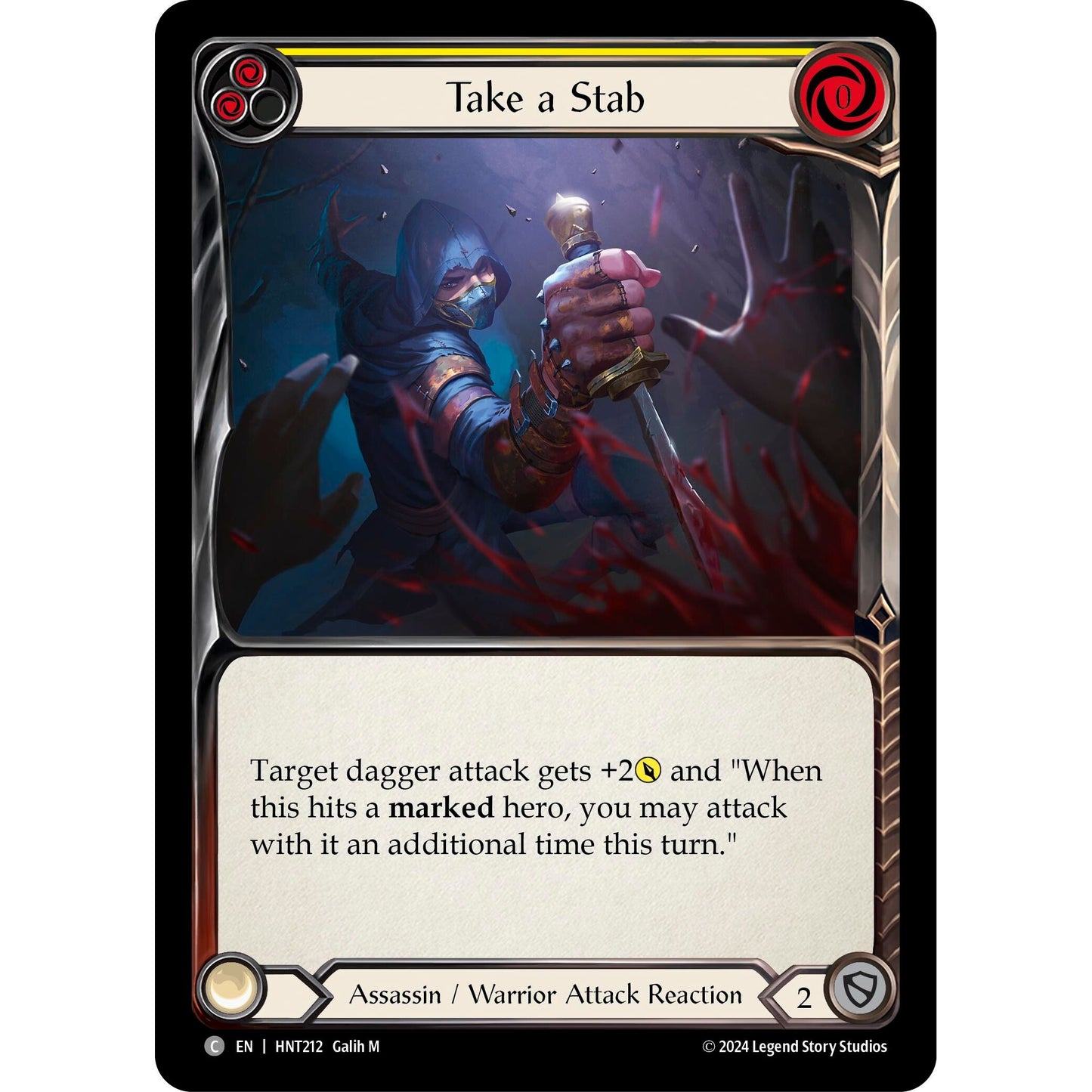 Image for Take a Stab (Yellow) (HNT212) - Flesh and Blood TCG