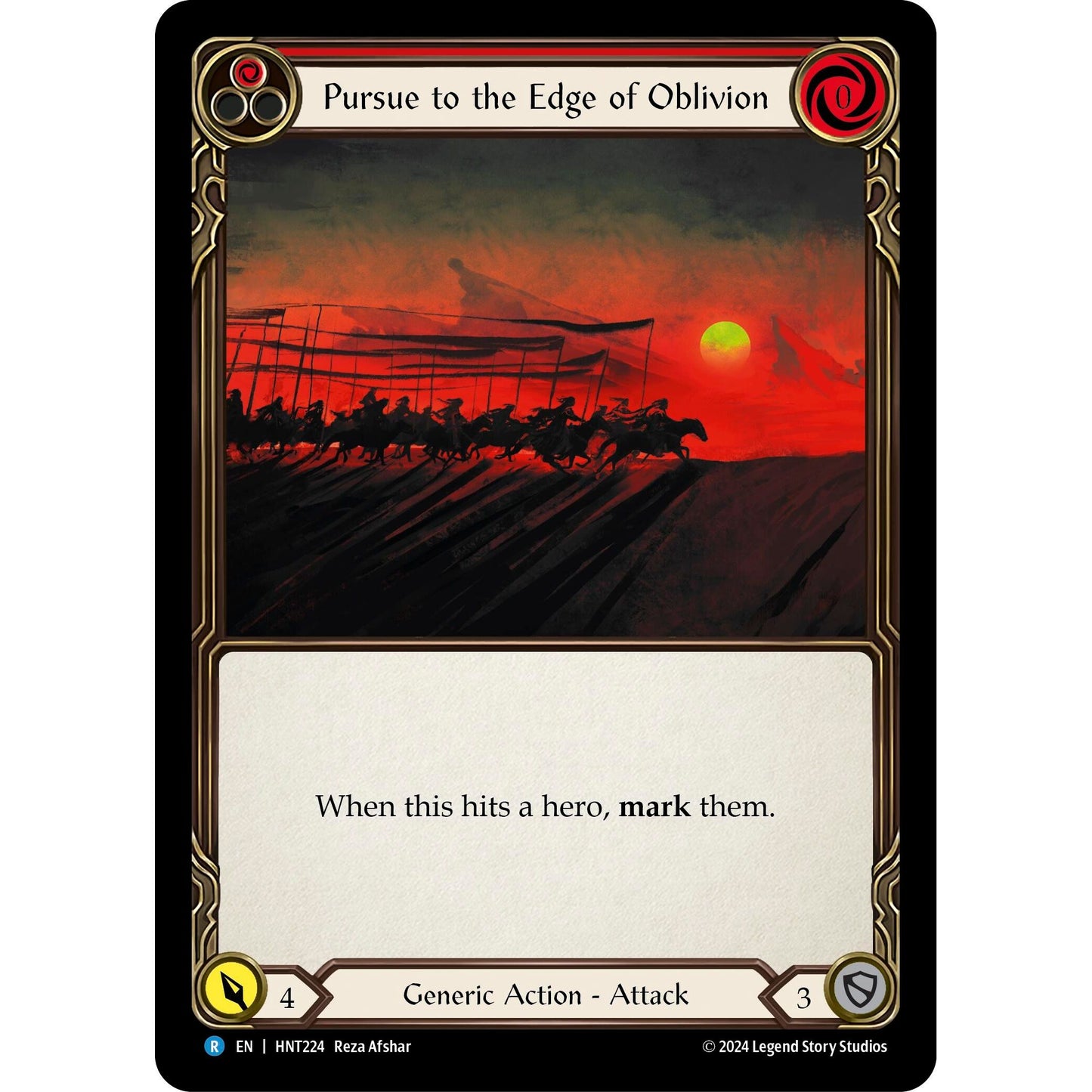 Image for Pursue to the Edge of Oblivion (Red) (HNT224) - Flesh and Blood TCG
