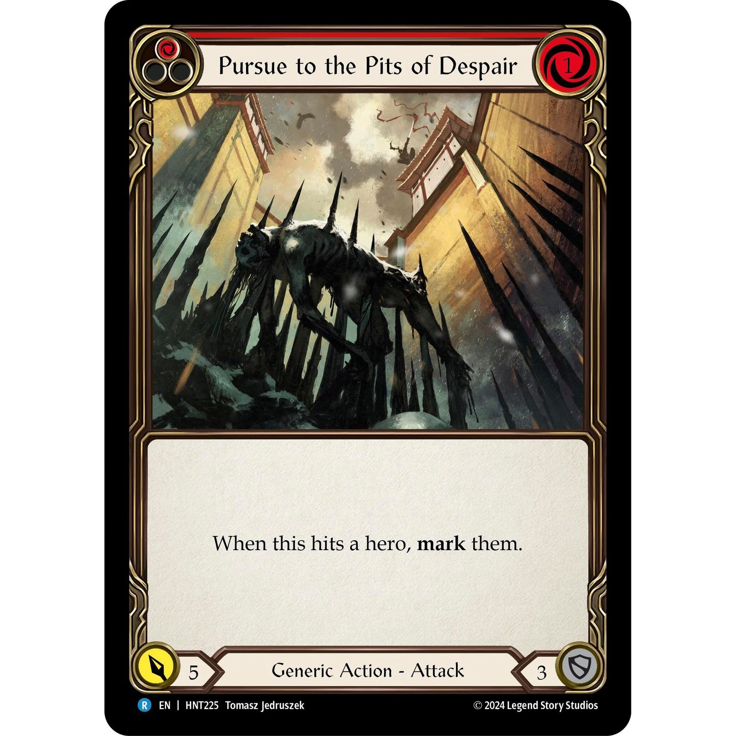 Image for Pursue to the Pits of Despair (Red) (HNT225) - Flesh and Blood TCG