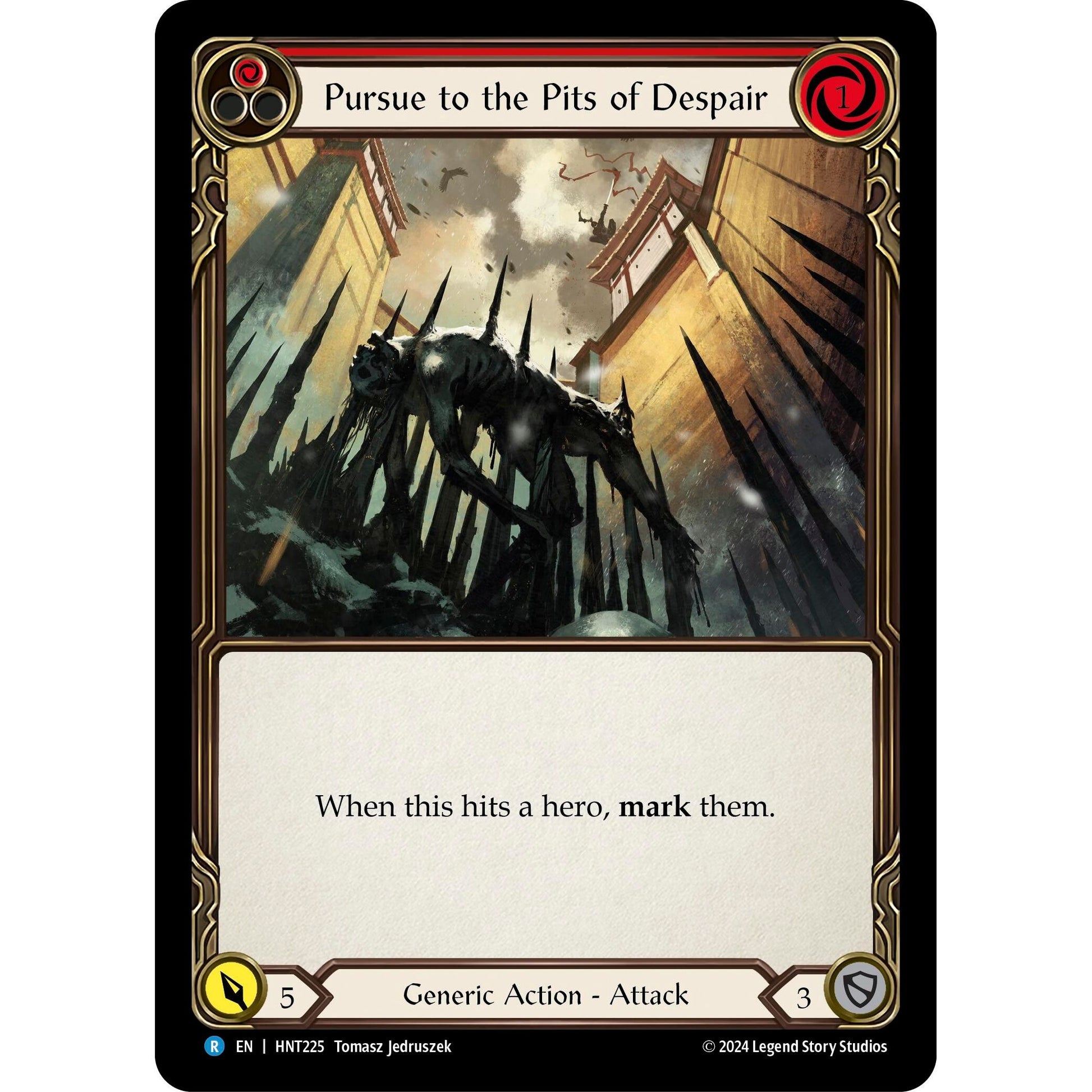 Image for Pursue to the Pits of Despair (Red) (HNT225) - Flesh and Blood TCG