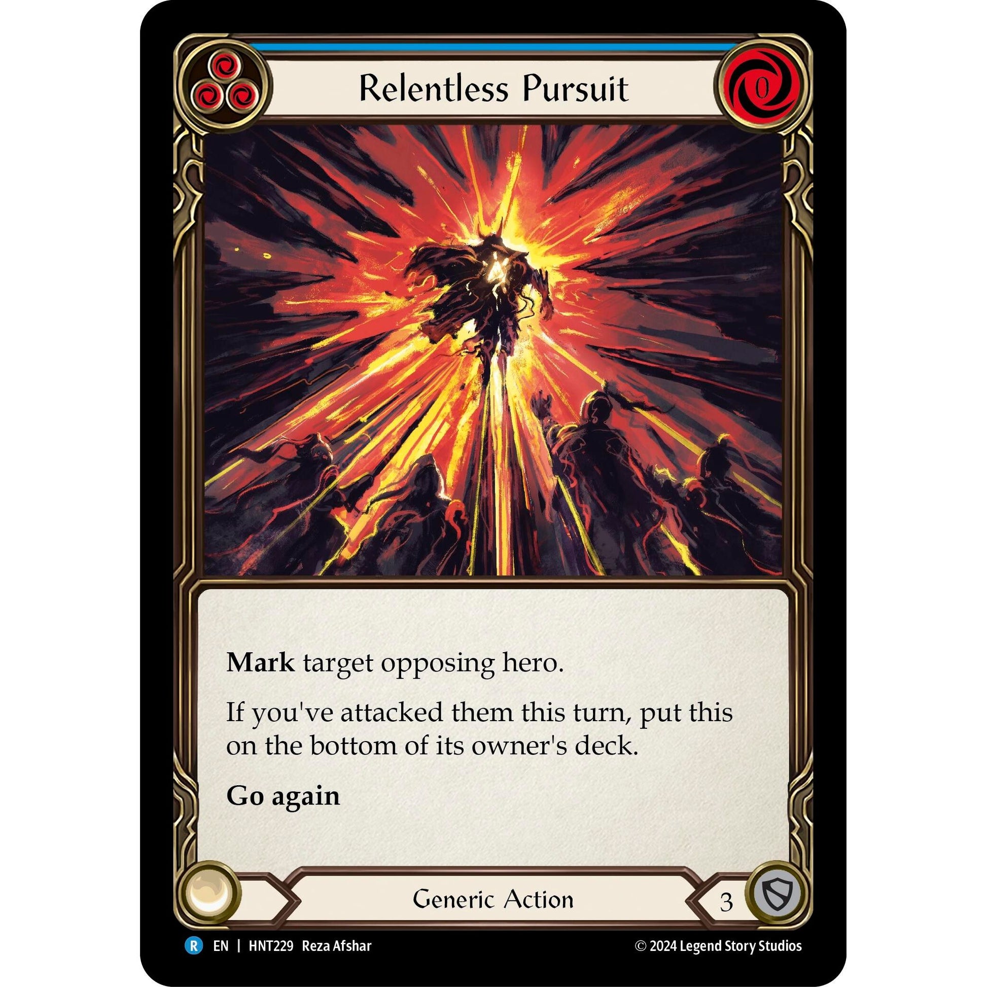 Image for Relentless Pursuit (Blue) (HNT229) - Flesh and Blood TCG