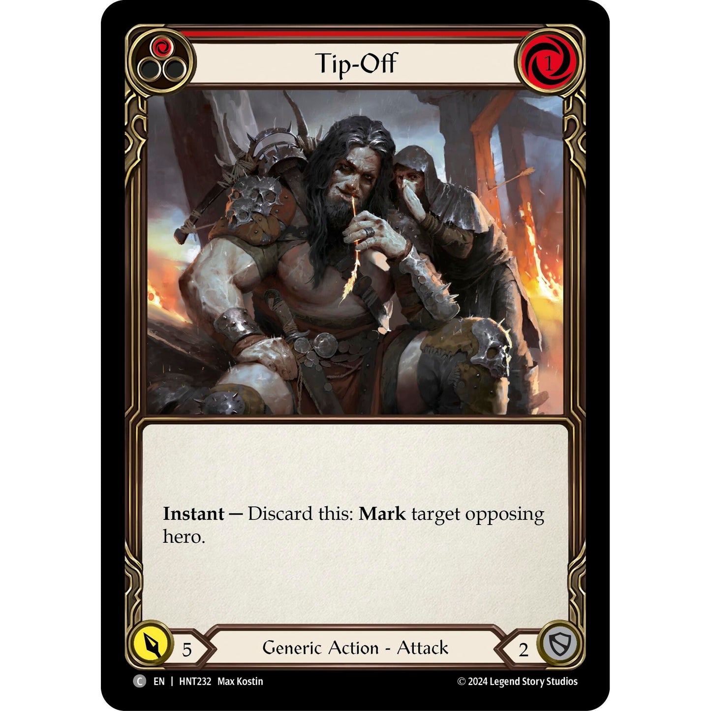 Image for Tip-Off (Red) (HNT232) - Flesh and Blood TCG