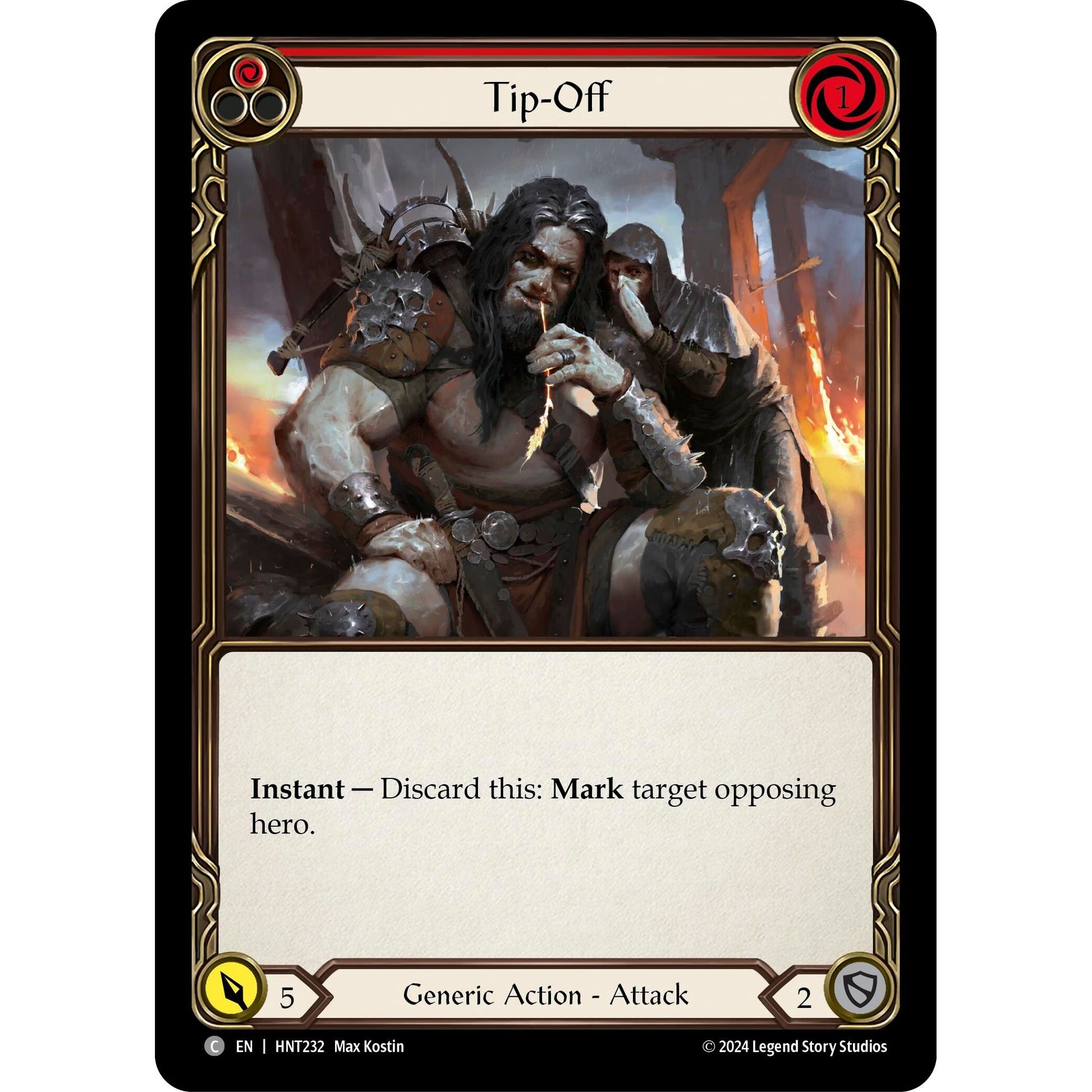 Image for Tip-Off (Red) (HNT232) - Flesh and Blood TCG
