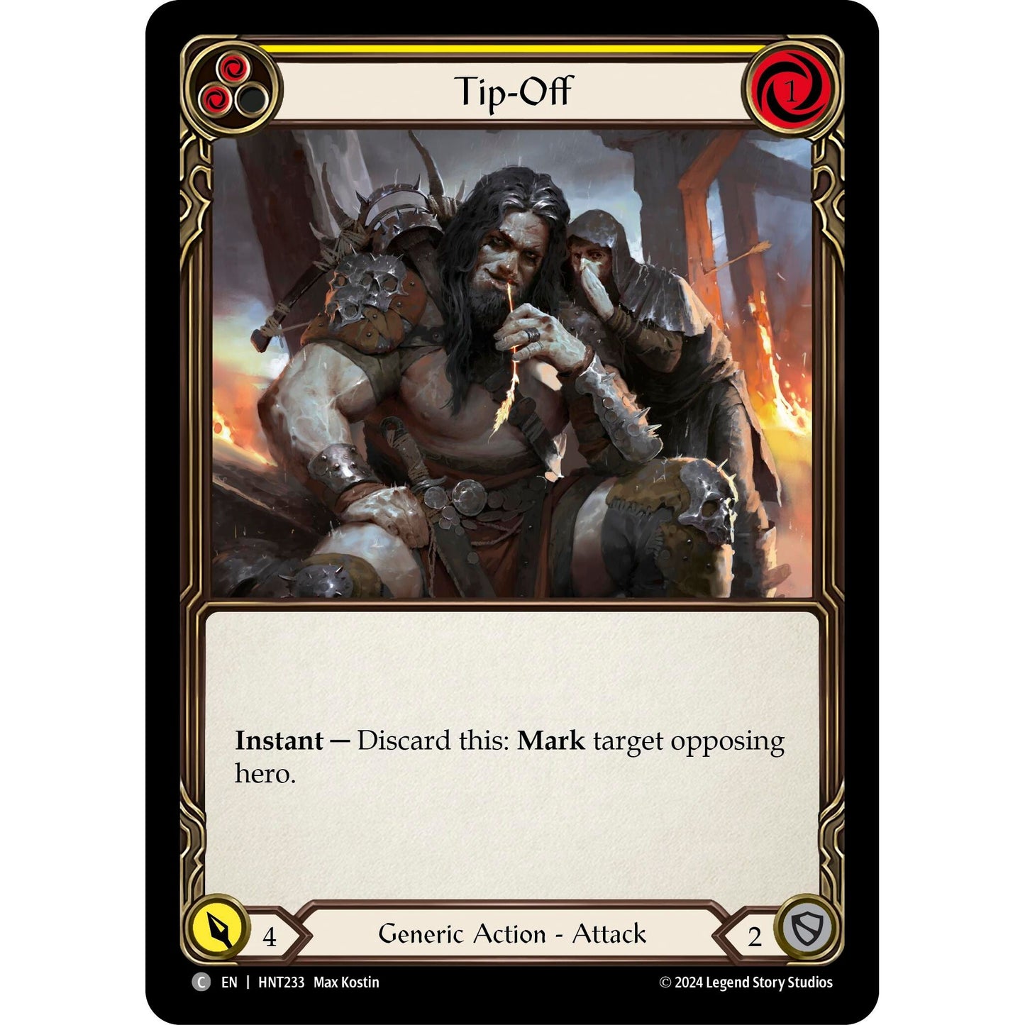 Image for Tip-Off (Yellow) (HNT233) - Flesh and Blood TCG