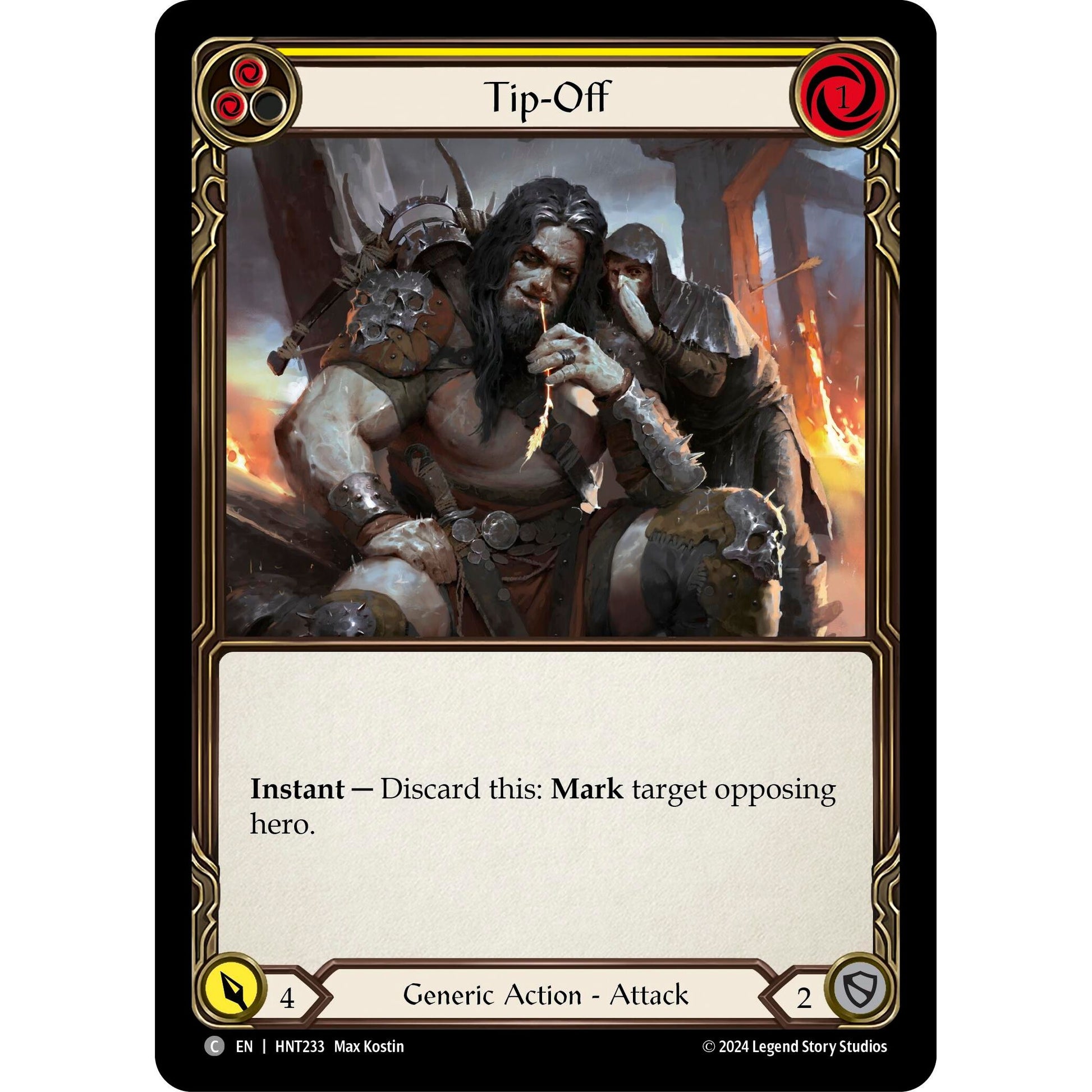 Image for Tip-Off (Yellow) (HNT233) - Flesh and Blood TCG