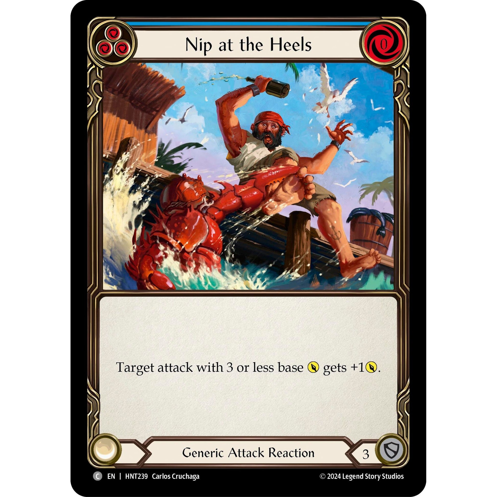 Image for Nip at the Heels (Blue) (HNT239) - Flesh and Blood TCG