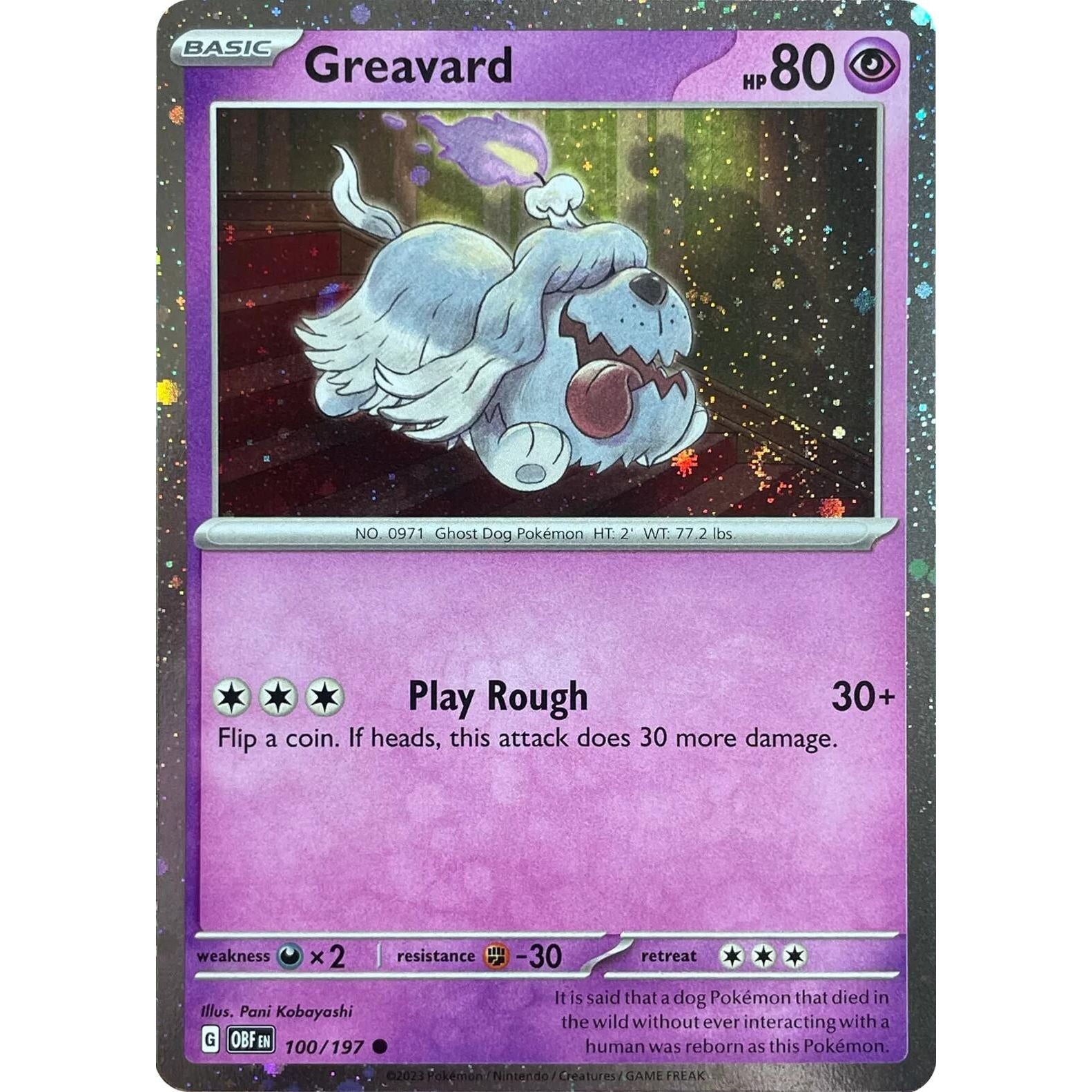 Image for Greavard - 100/197 (Cosmos Holo) (100/197) (PR) - Pokemon