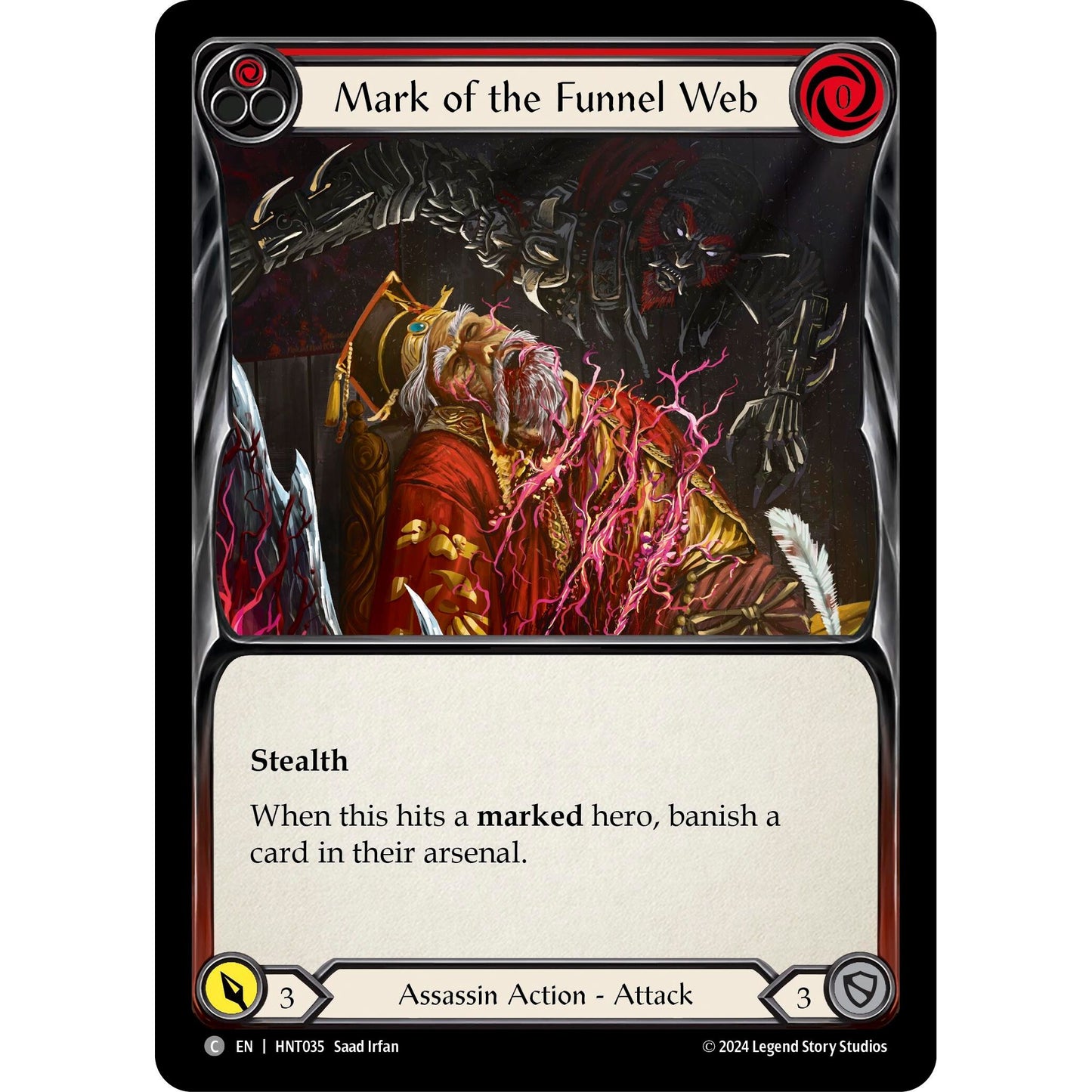 Image for Mark of the Funnel Web (Red) (HNT035) - Flesh and Blood TCG