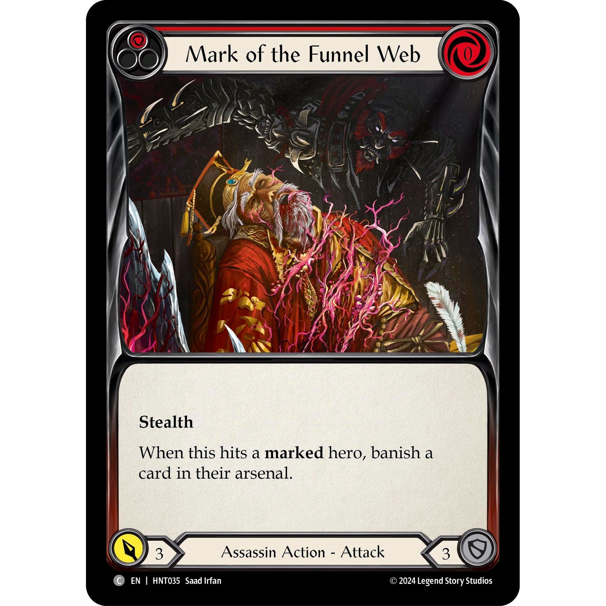 Image for Mark of the Funnel Web (Red) (HNT035) - Flesh and Blood TCG