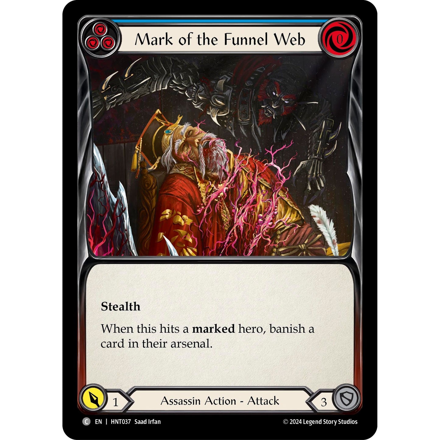 Image for Mark of the Funnel Web (Blue) (HNT037) - Flesh and Blood TCG