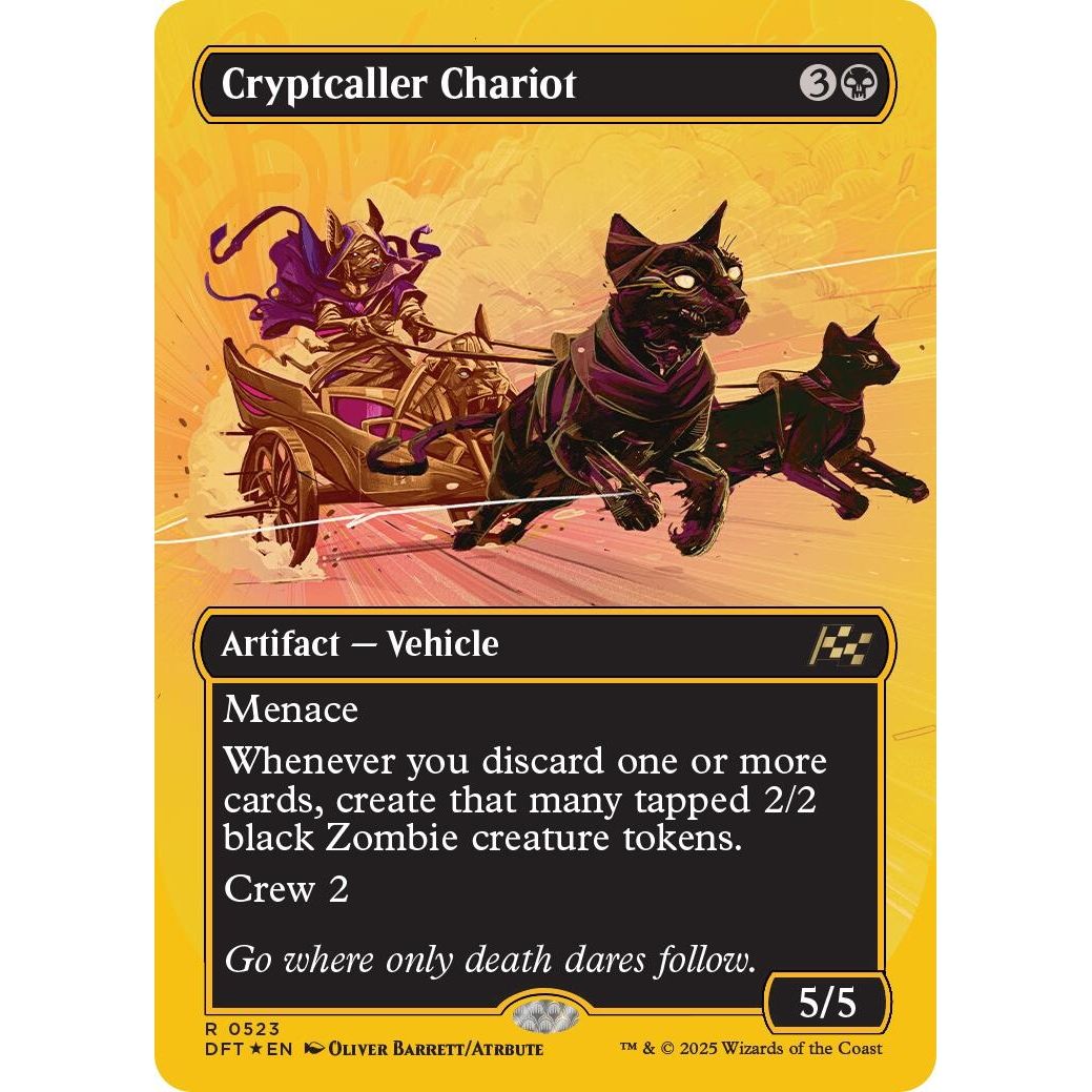 Image for Cryptcaller Chariot (Borderless) (First-Place Foil) (523) (DFT) - Magic: The Gathering