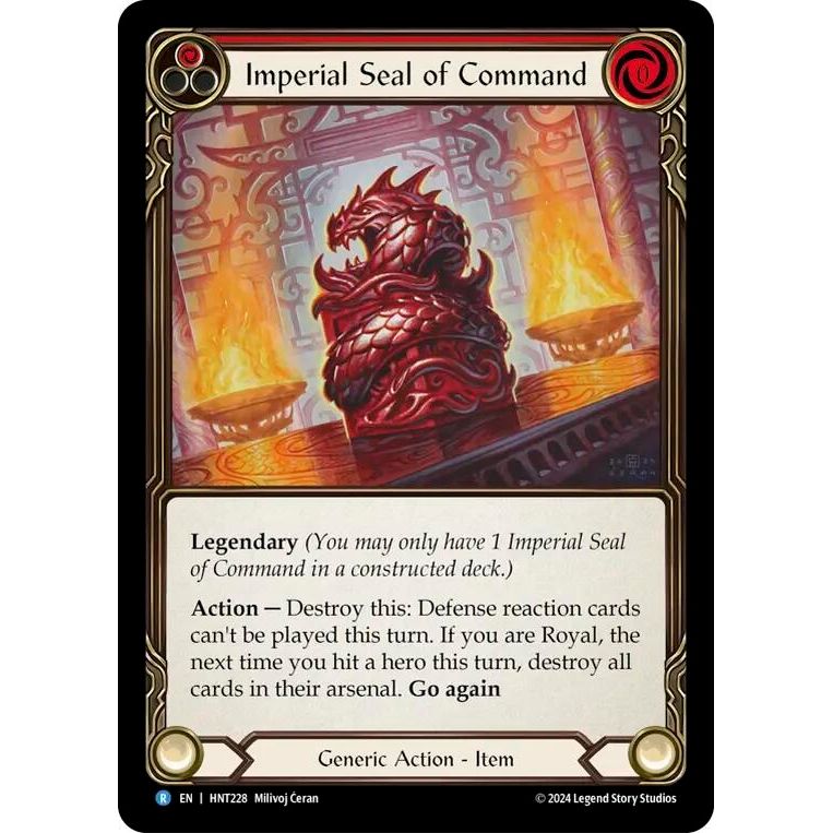 Image for Imperial Seal of Command (HNT228) - Flesh and Blood TCG