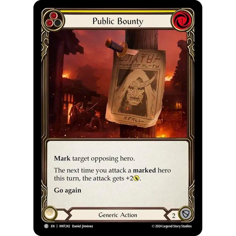 Image for Public Bounty (Yellow) (HNT242) - Flesh and Blood TCG