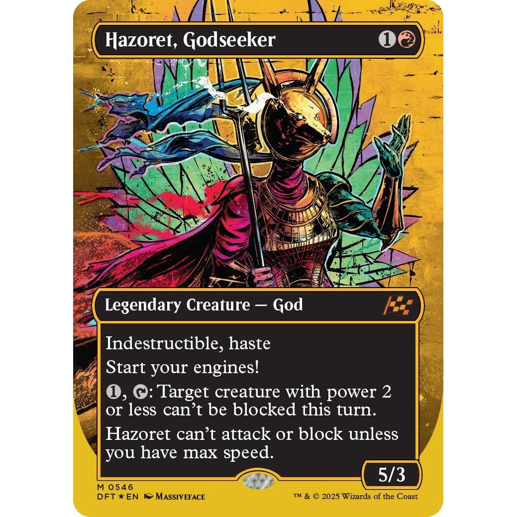 Image for Hazoret, Godseeker (Borderless) (First-Place Foil) (546) (DFT) - Magic: The Gathering