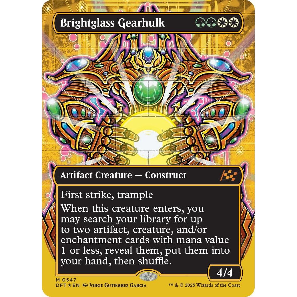 Image for Brightglass Gearhulk (Borderless) (First-Place Foil) (547) (DFT) - Magic: The Gathering