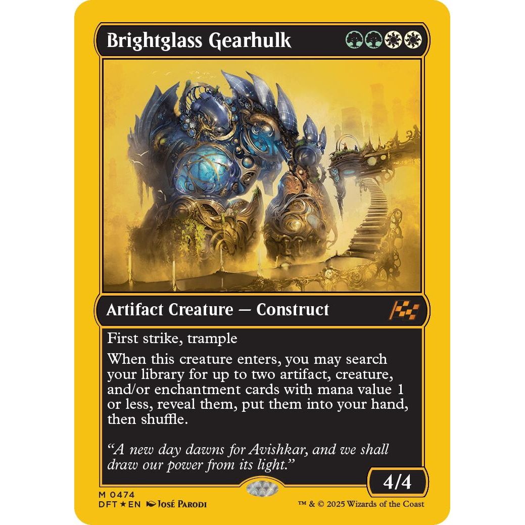 Image for Brightglass Gearhulk (First-Place Foil) (474) (DFT) - Magic: The Gathering