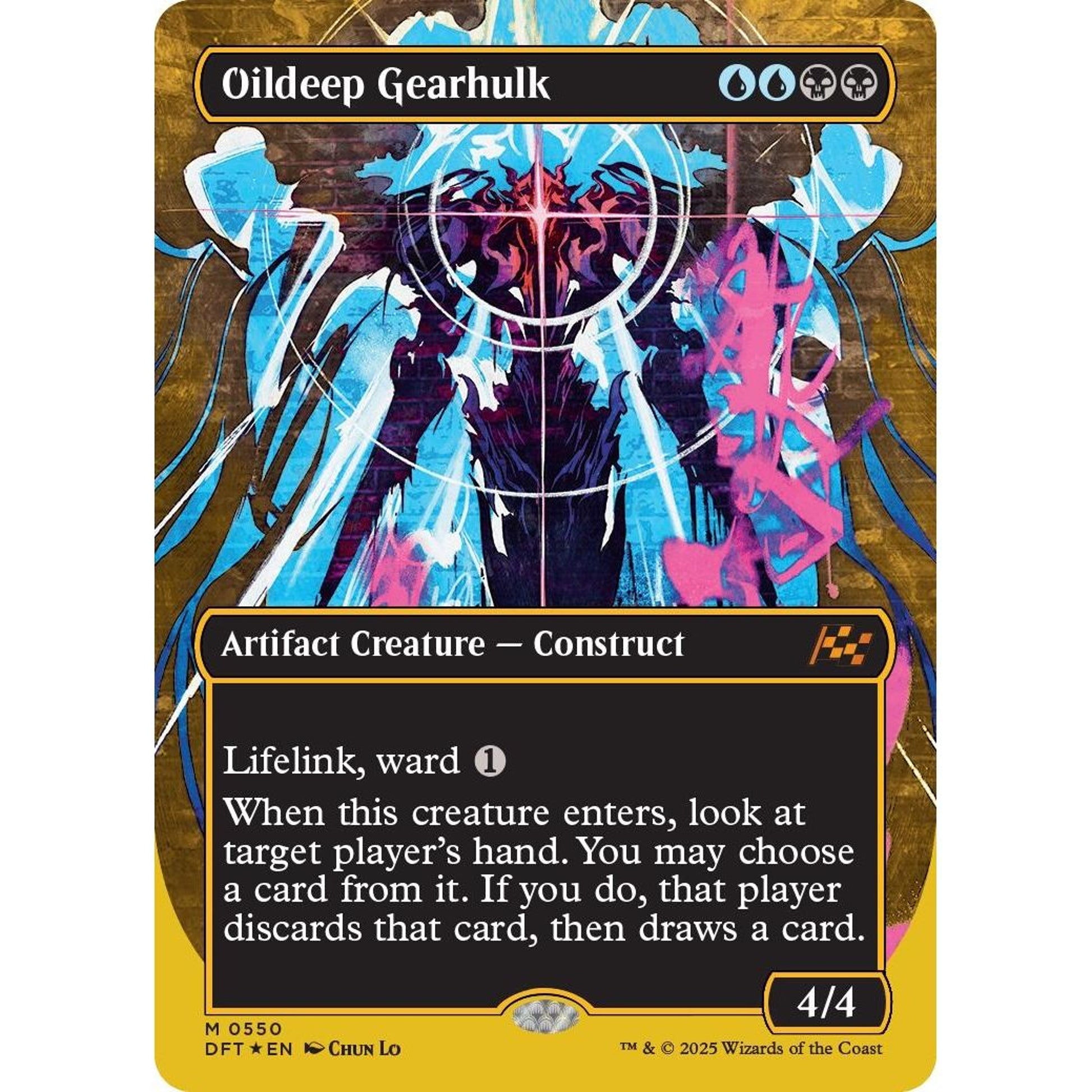 Image for Oildeep Gearhulk (Borderless) (First-Place Foil) (550) (DFT) - Magic: The Gathering