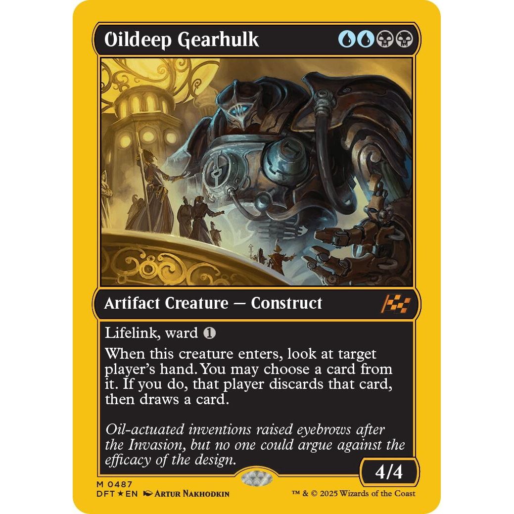 Image for Oildeep Gearhulk (First-Place Foil) (487) (DFT) - Magic: The Gathering