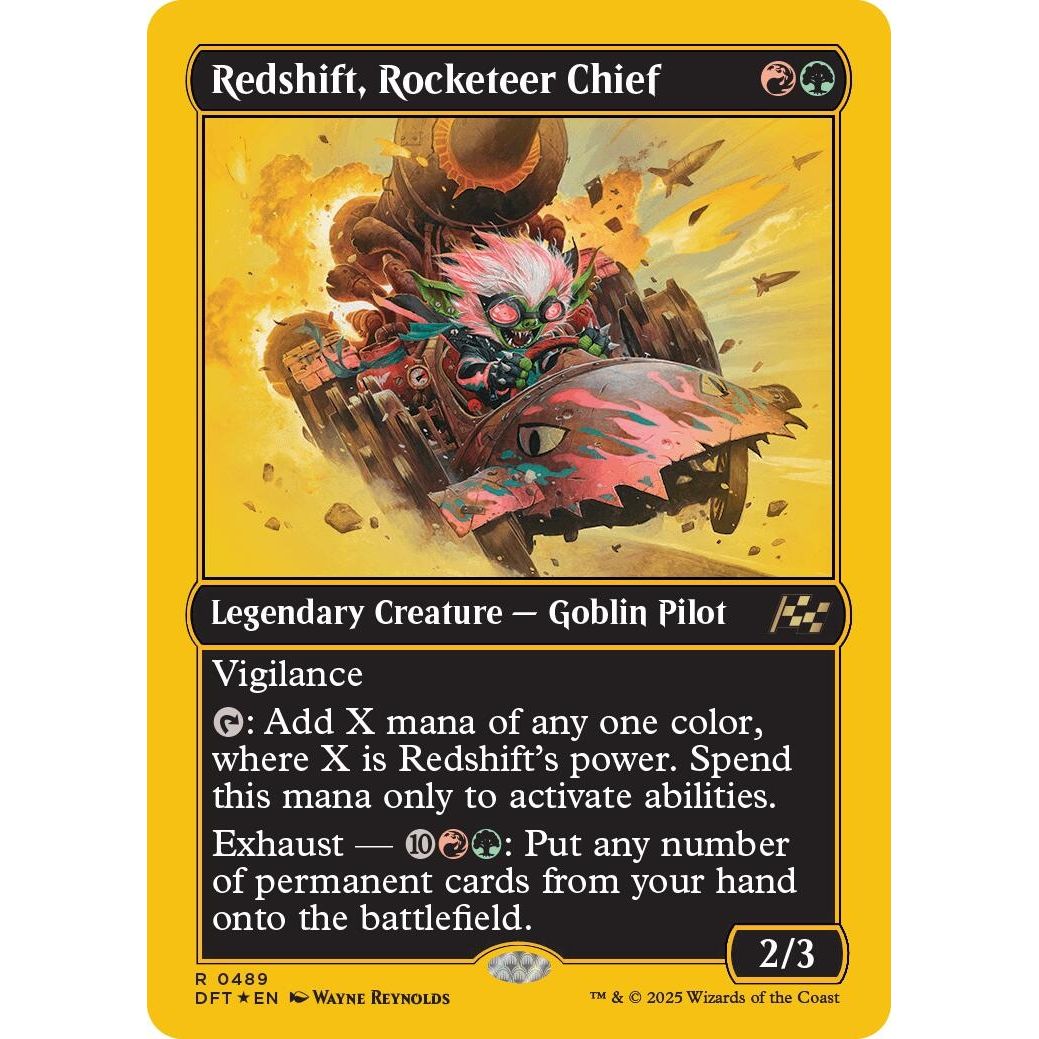 Image for Redshift, Rocketeer Chief (First-Place Foil) (489) (DFT) - Magic: The Gathering