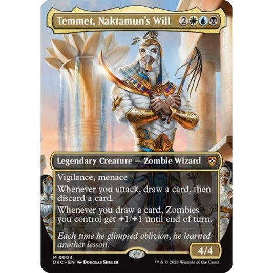 Image for Temmet, Naktamun's Will (Borderless) (4) (DRC) - Magic: The Gathering