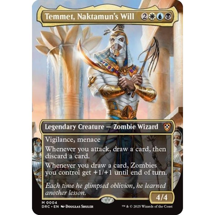 Image for Temmet, Naktamun's Will (Borderless) (4) (DRC) - Magic: The Gathering