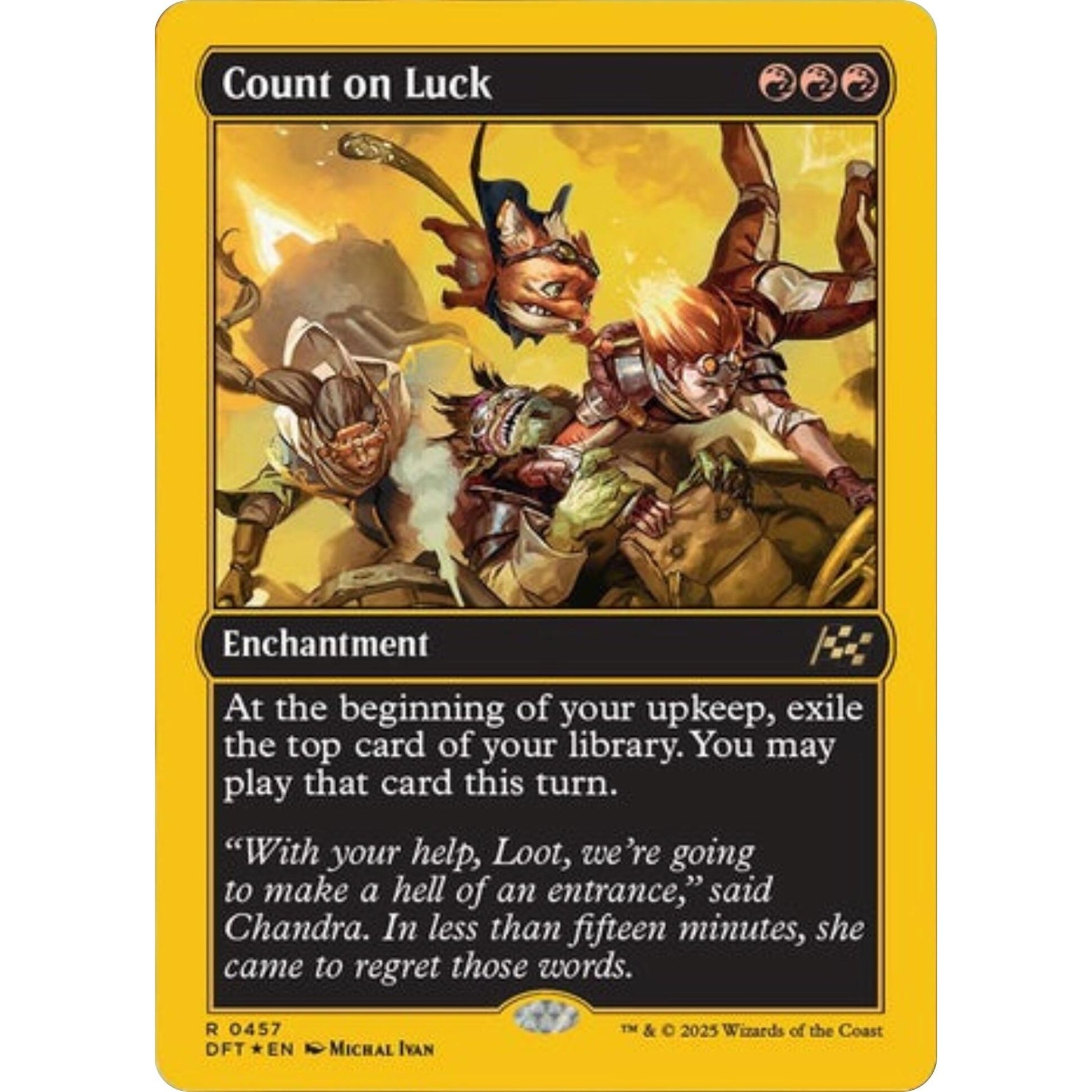 Image for Count on Luck (First-Place Foil) (457) (DFT) - Magic: The Gathering