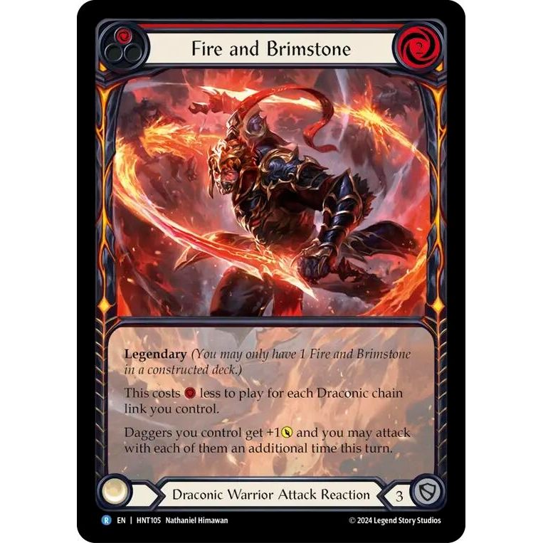 Image for Fire and Brimstone (Extended Art) (HNT105) - Flesh and Blood TCG