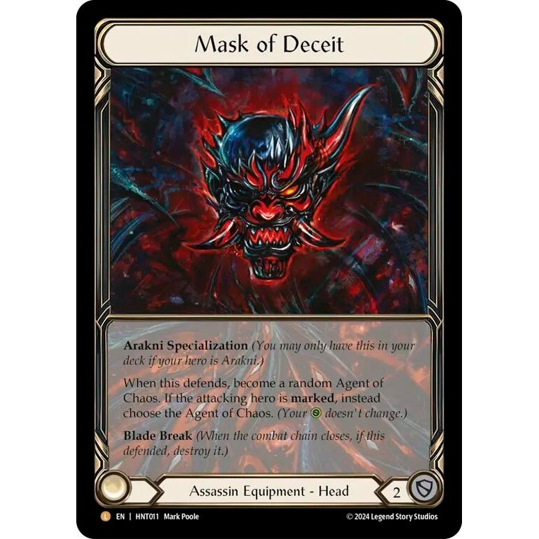 Image for Mask of Deceit (Extended Art) (HNT011) - Flesh and Blood TCG