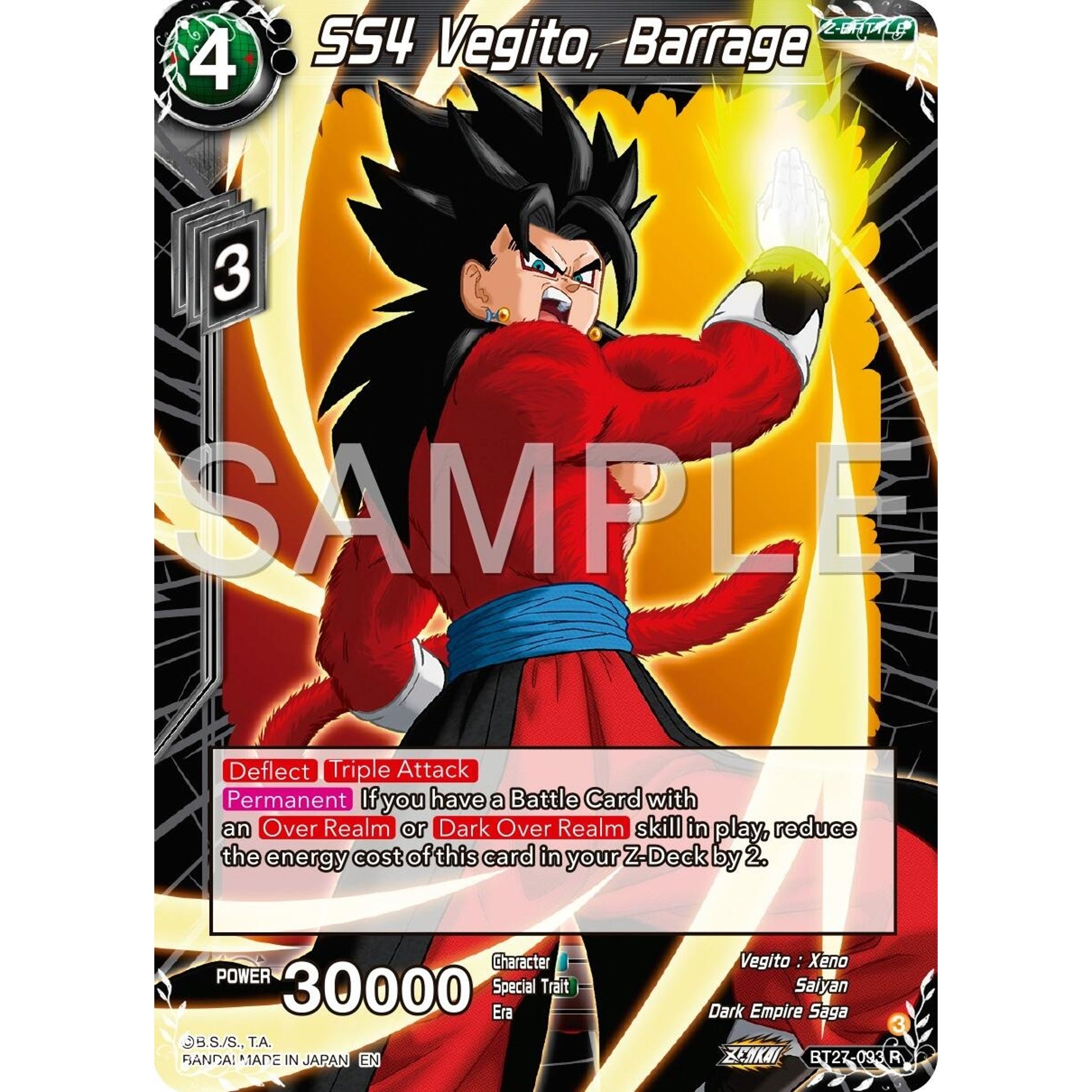Image for SS4 Vegito, Barrage (BT27-093) (BT27) - Dragon Ball Super: Masters