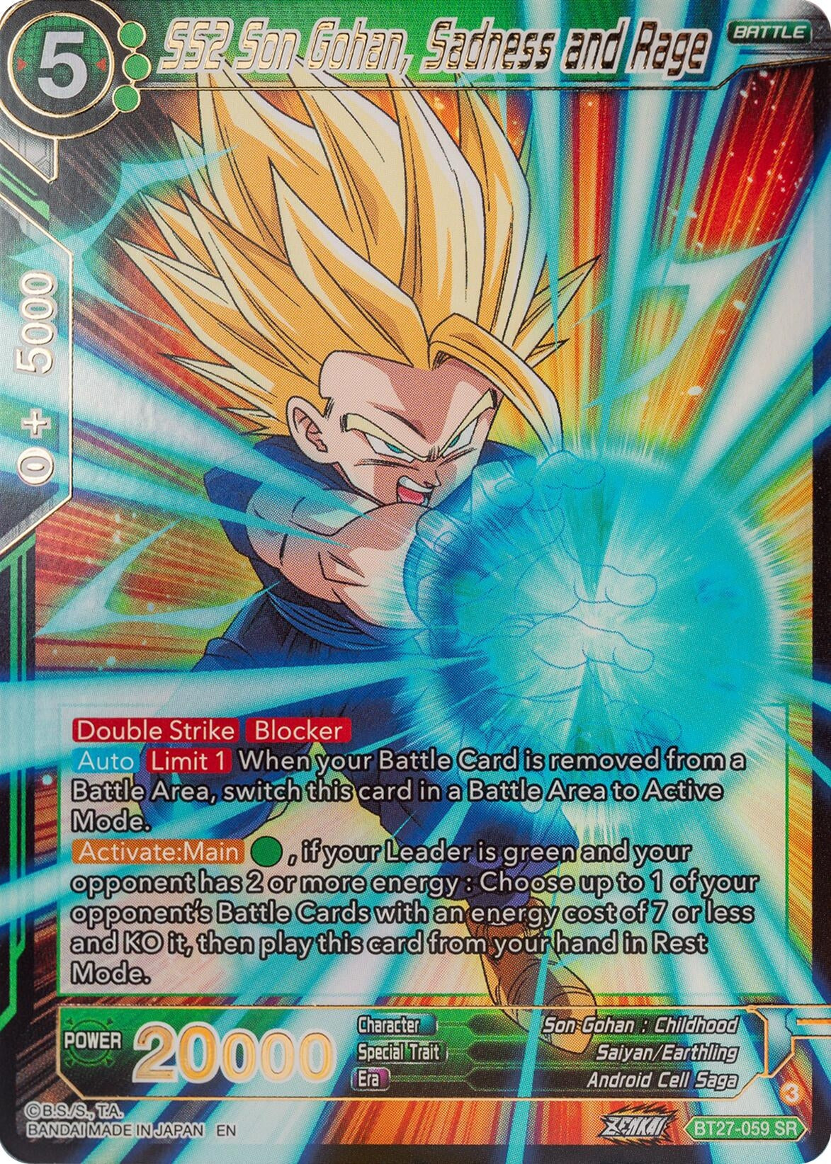 Image for SS2 Son Gohan, Sadness and Rage (BT27-059) (BT27) - Dragon Ball Super: Masters